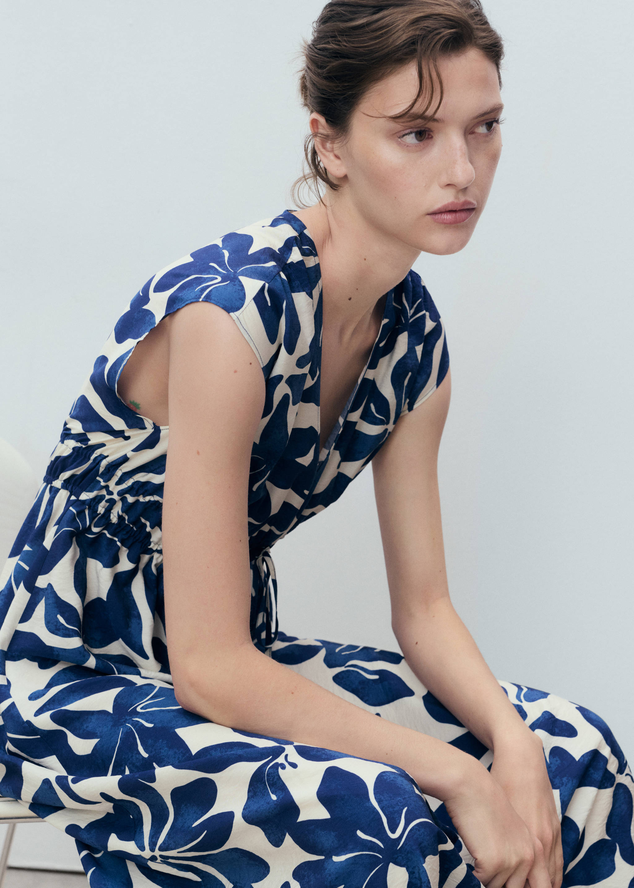 Long printed dress - Details of the article 2