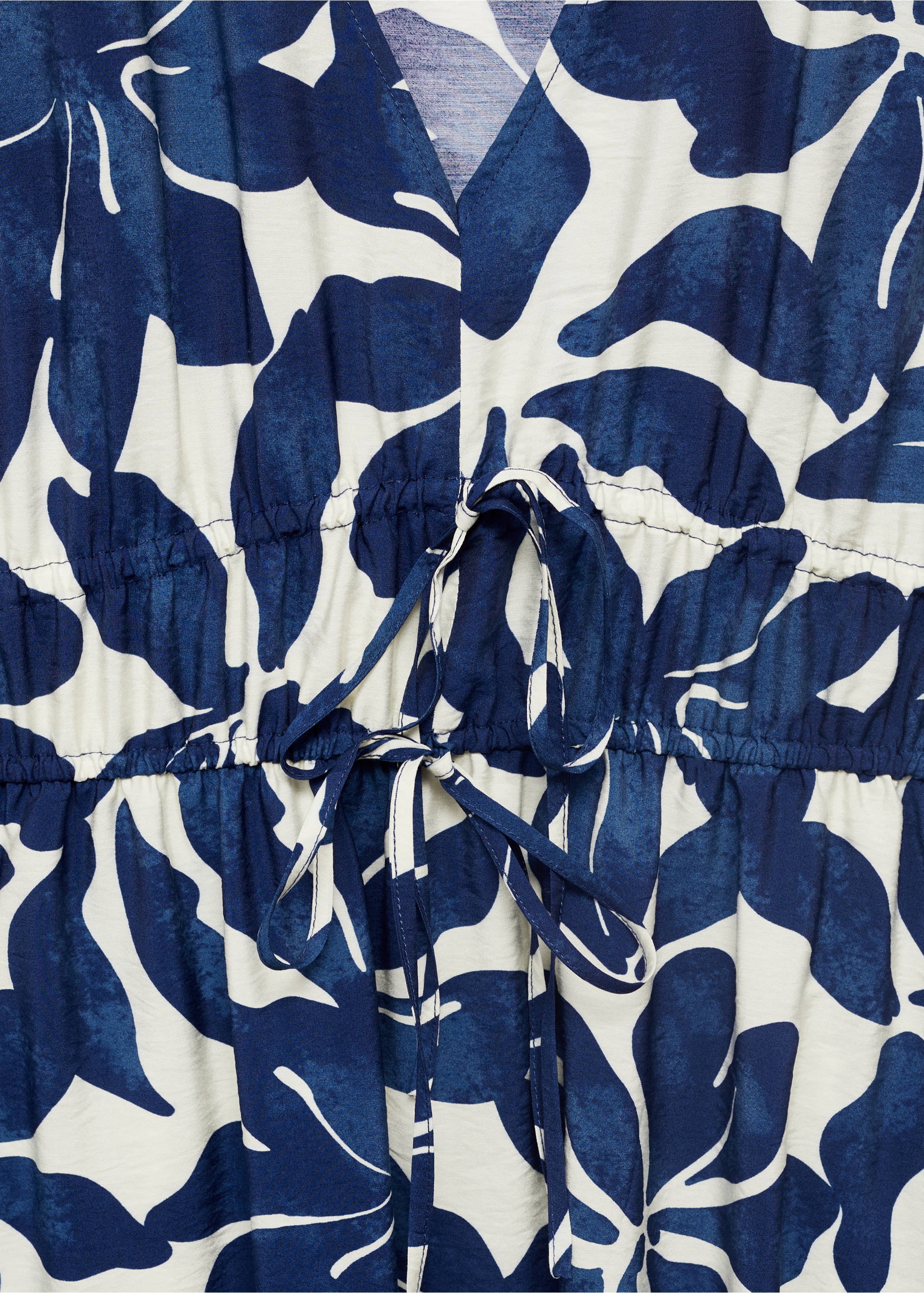 Long printed dress - Details of the article 8, Blue. Ref: 17031161-00.