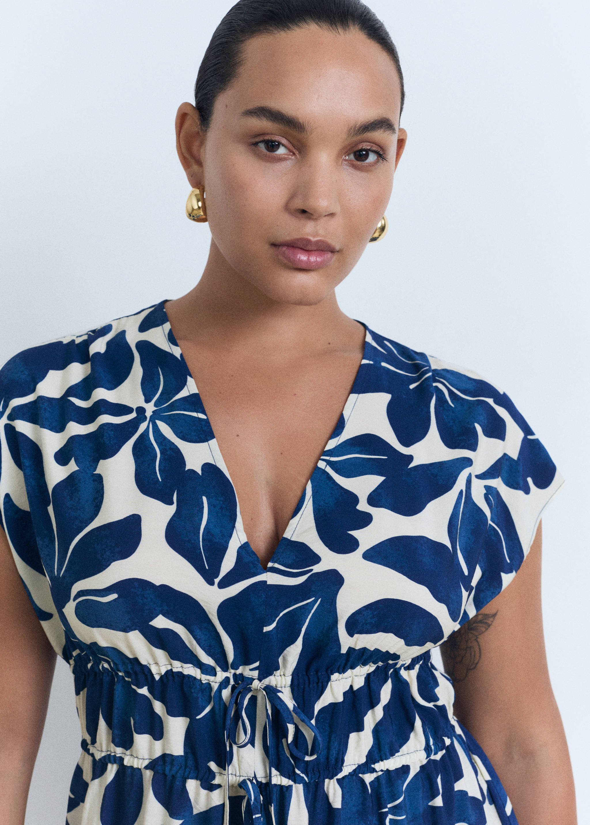 Long printed dress - Details of the article 4