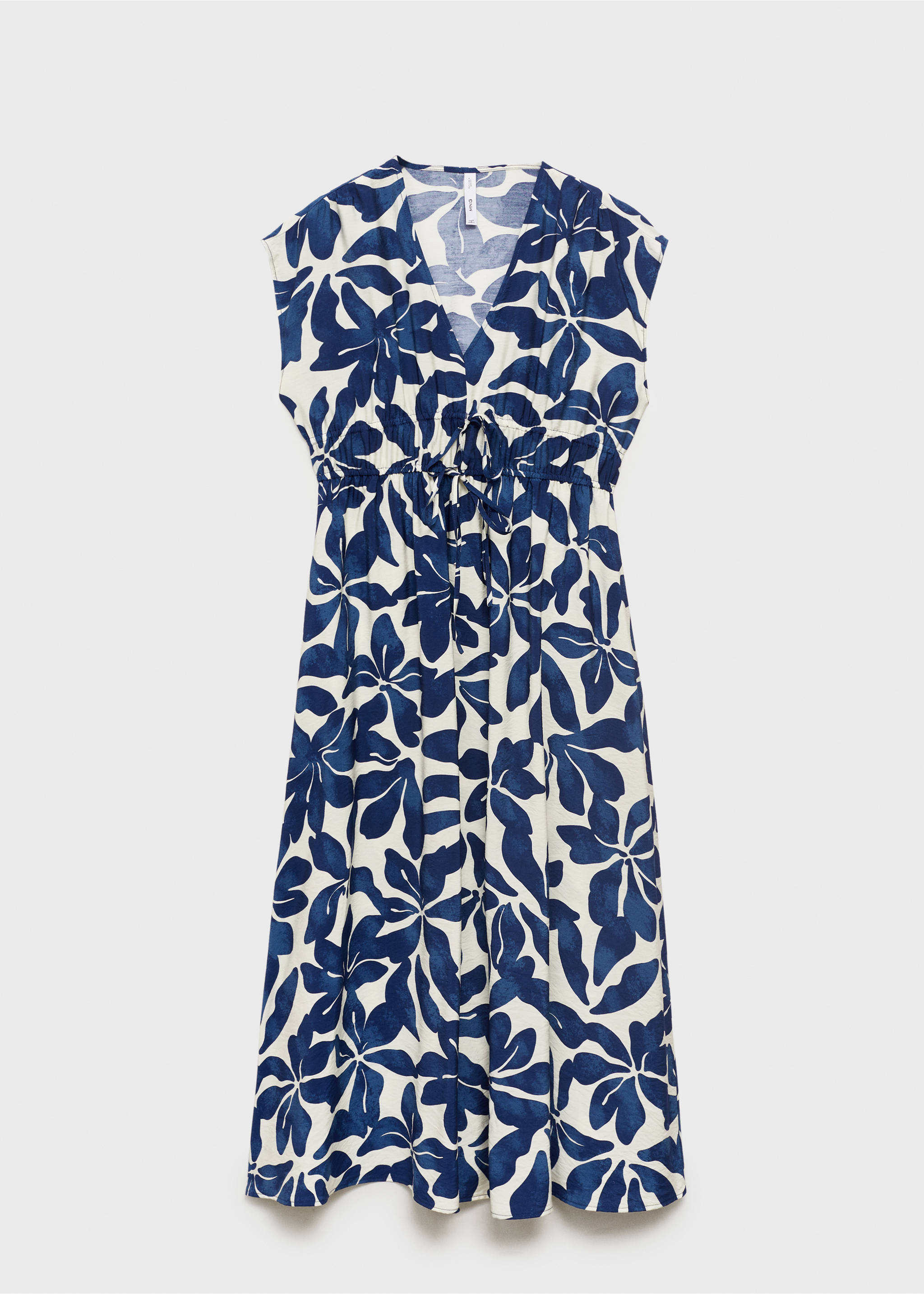 Langes, bedrucktes Kleid - Artikel ohne Model, Blau. Ref: 17031161-00.