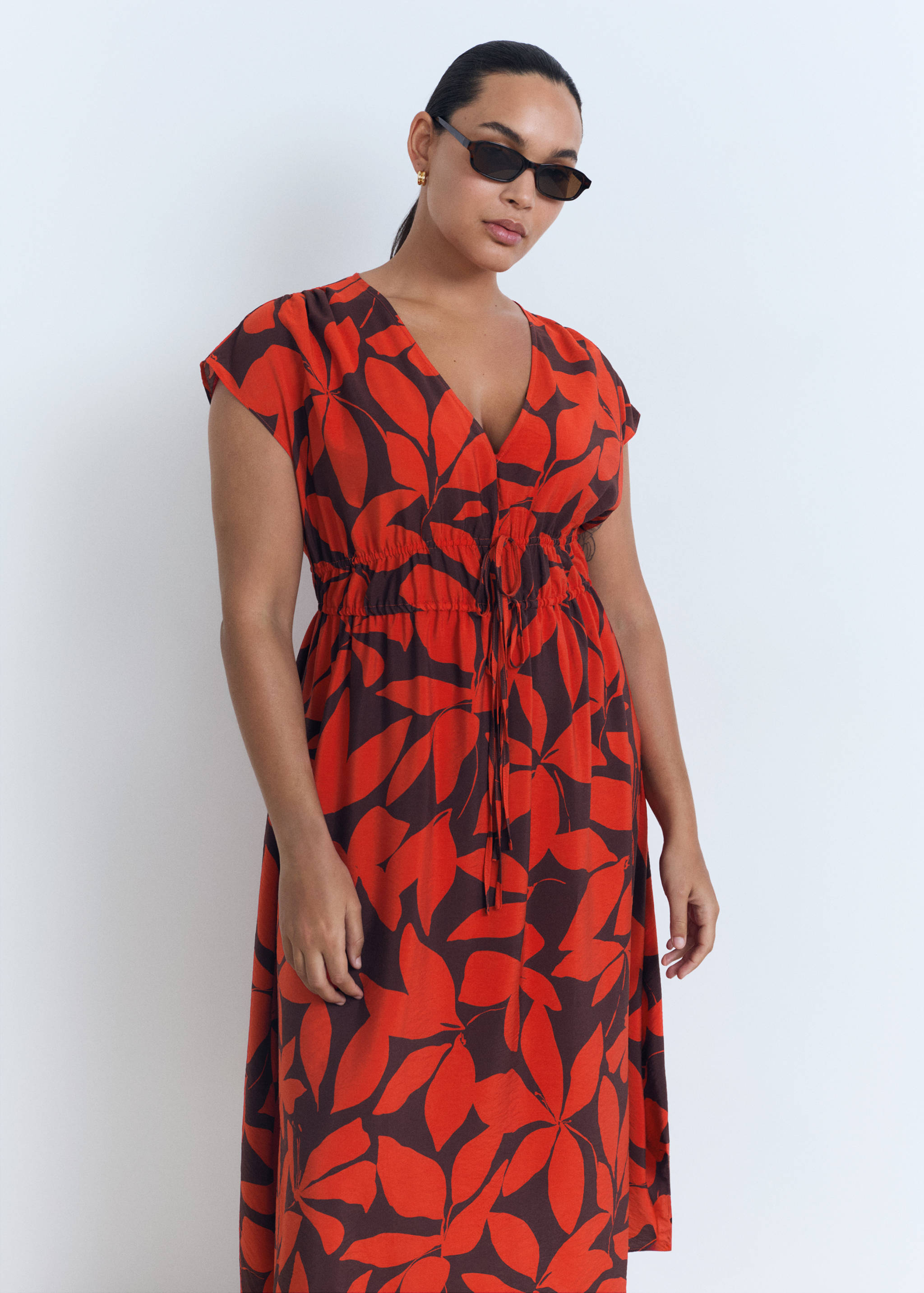 Long printed dress - Details of the article 5