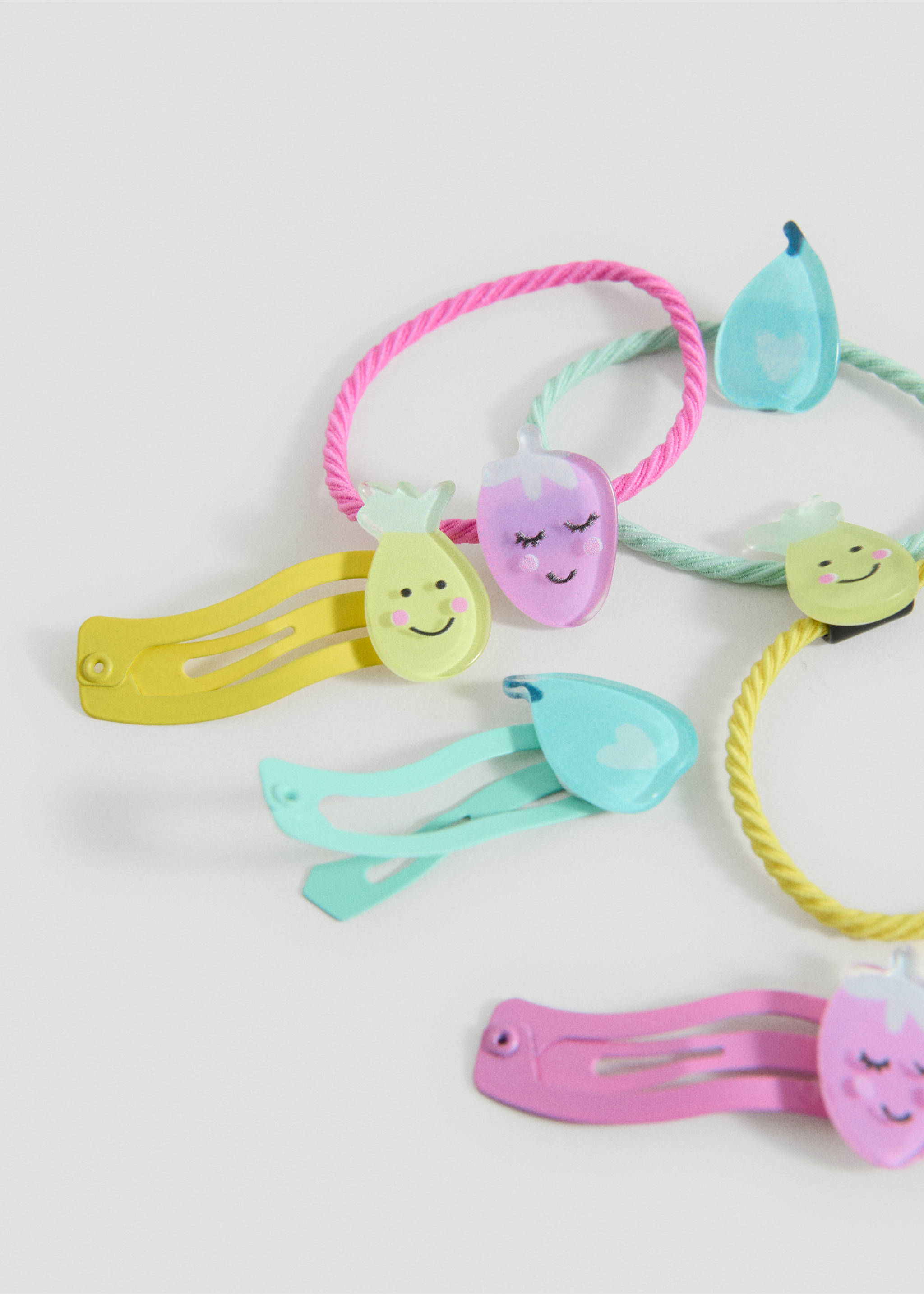 Pack of rubber bands and clips - Medium plane, Yellow. Ref: 17031166-00.