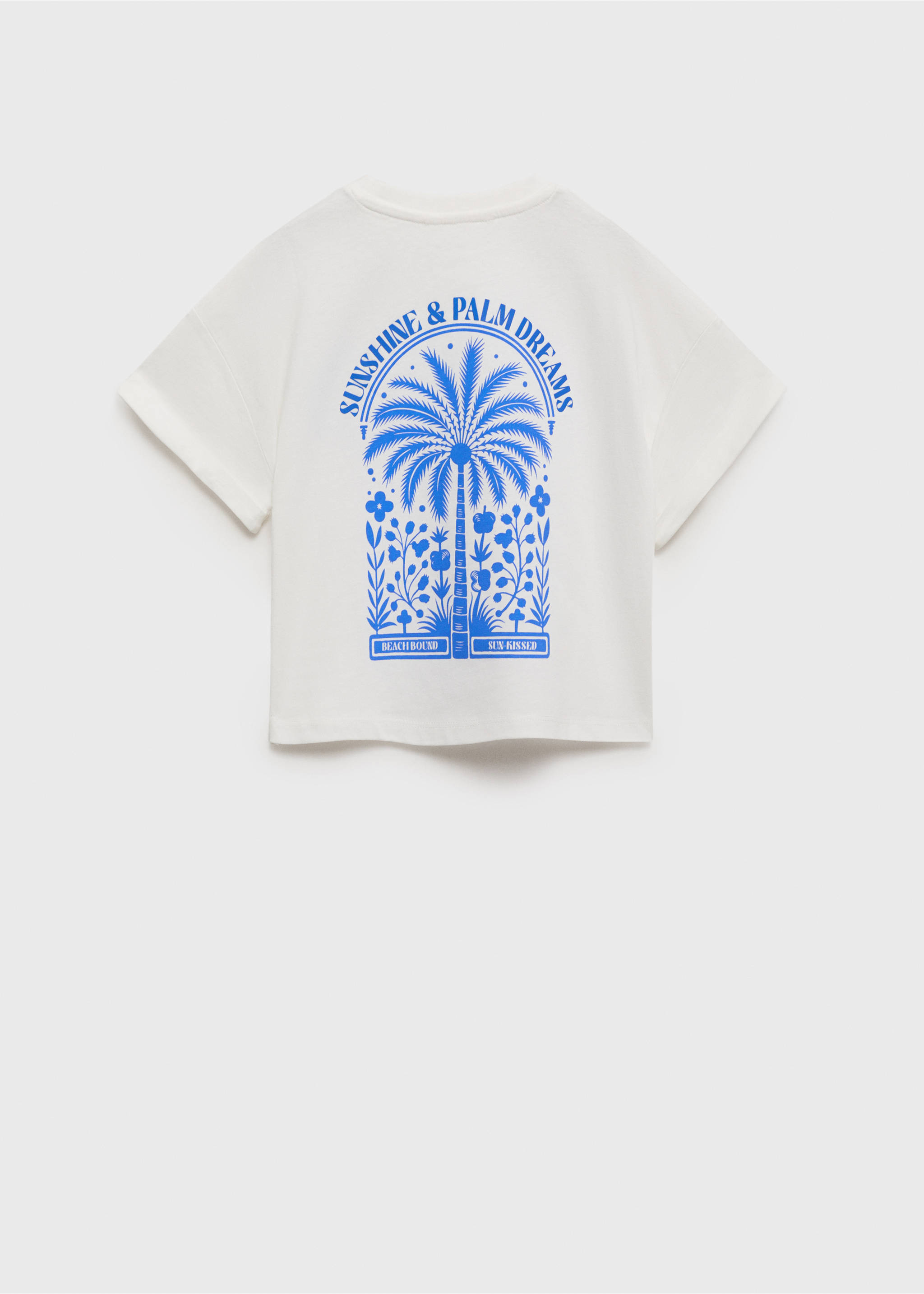 Short-sleeved printed t-shirt - Reverse of the article, Off White. Ref: 17031167-00.