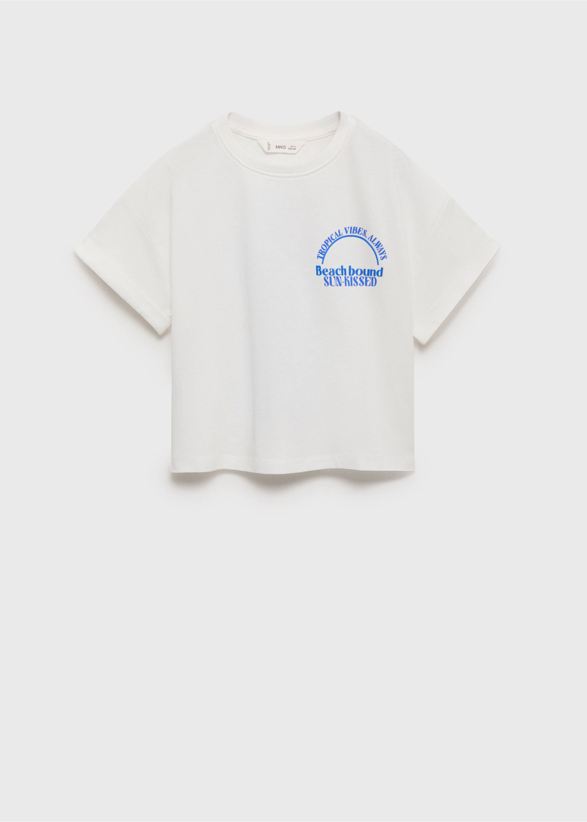 Short-sleeved printed t-shirt - Article without model, Off White. Ref: 17031167-00.