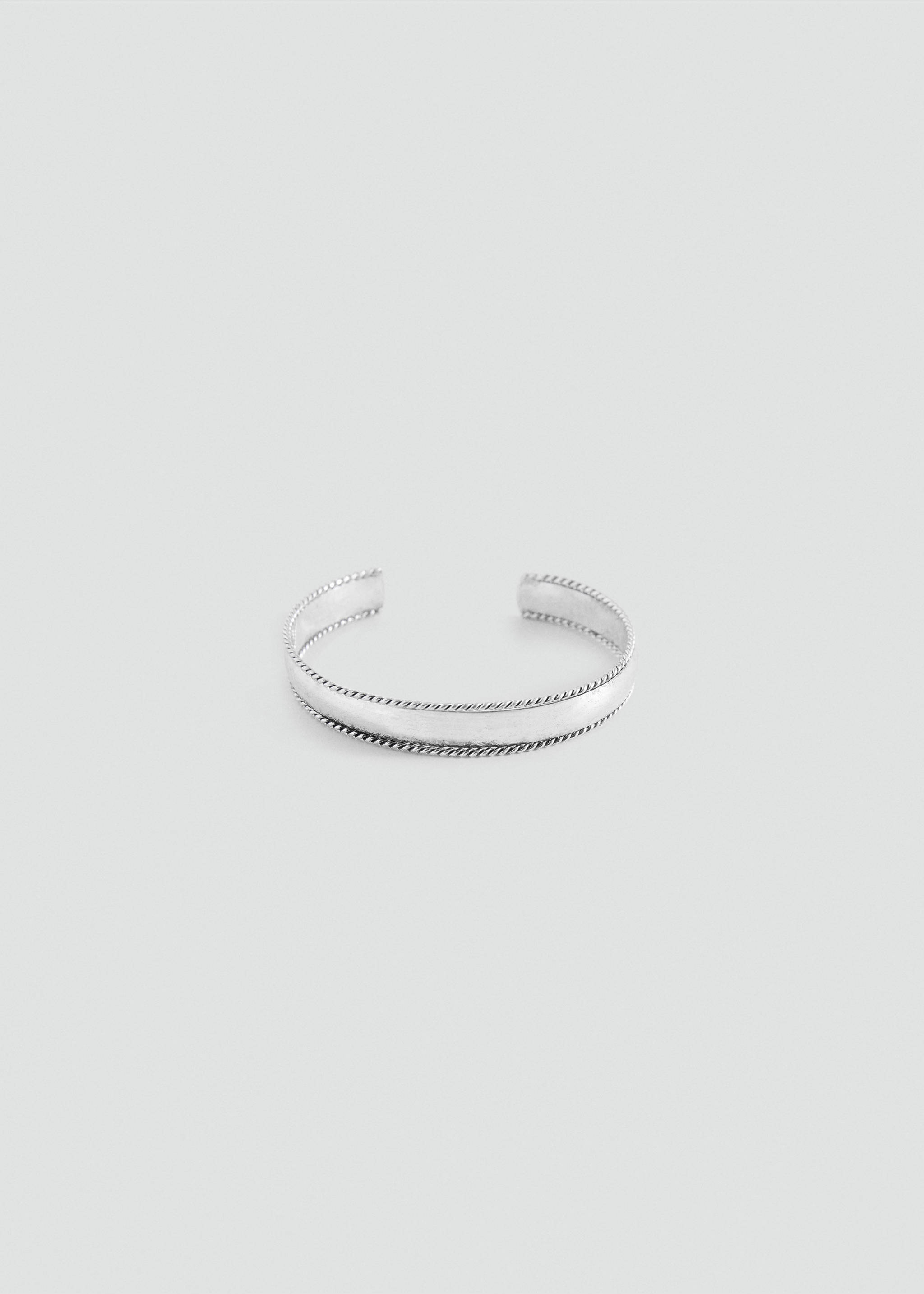 Rigid bracelet with relief - Article without model, Silver. Ref: 17031171-00.