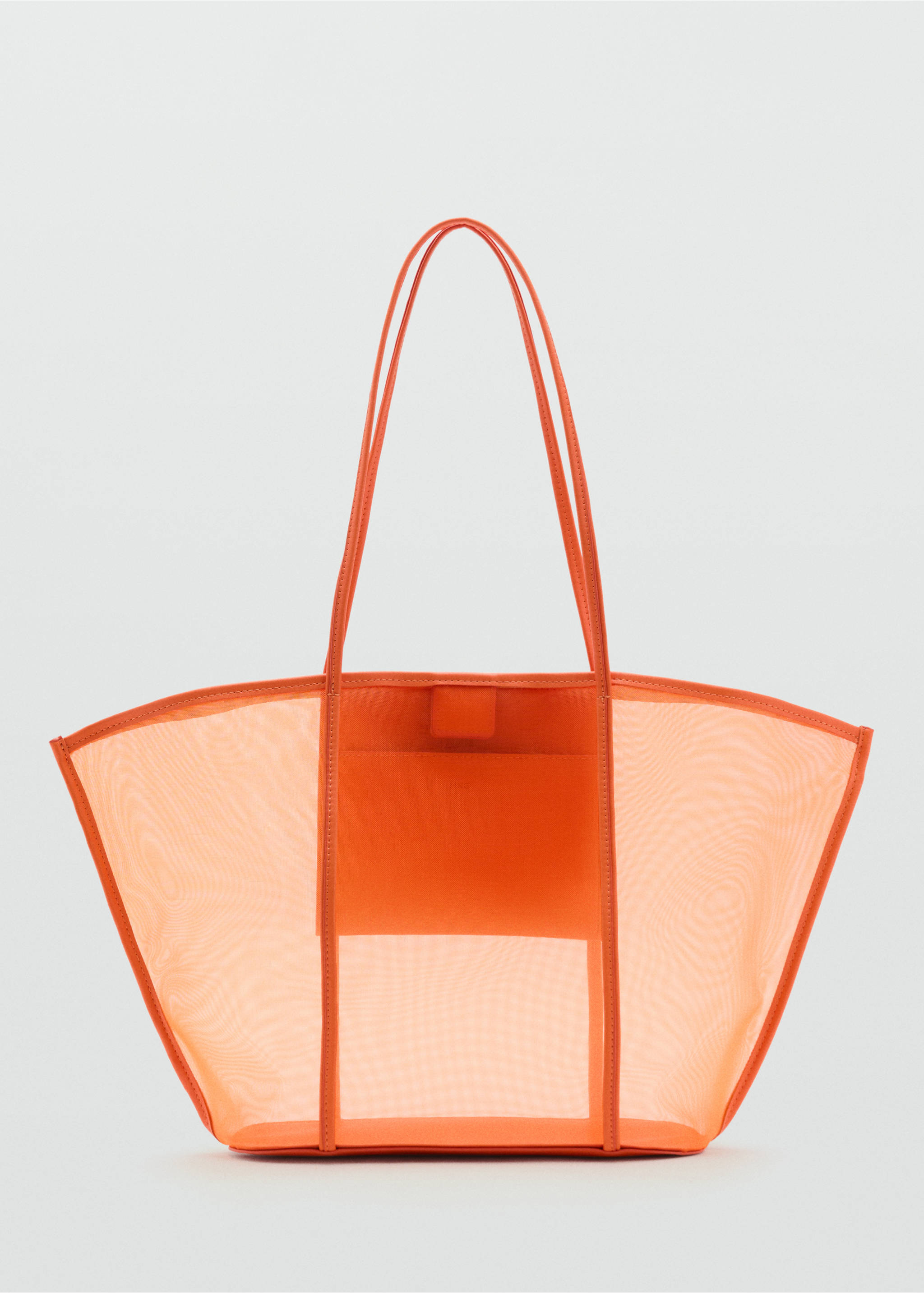 Semi-transparent shopper bag - Article without model, Orange. Ref: 17031173-00.
