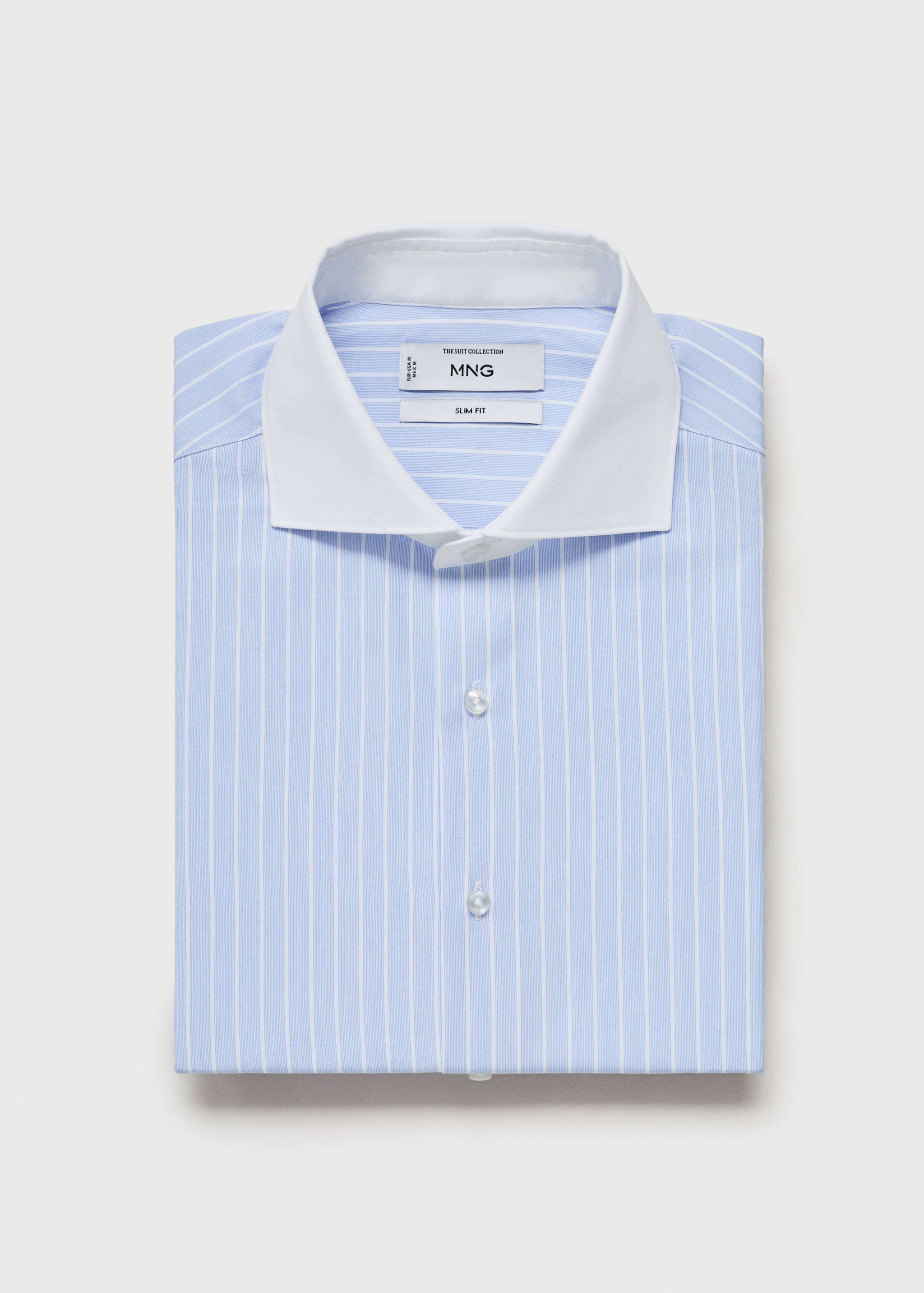Striped-print slim-fit suit shirt - Reverse of the article