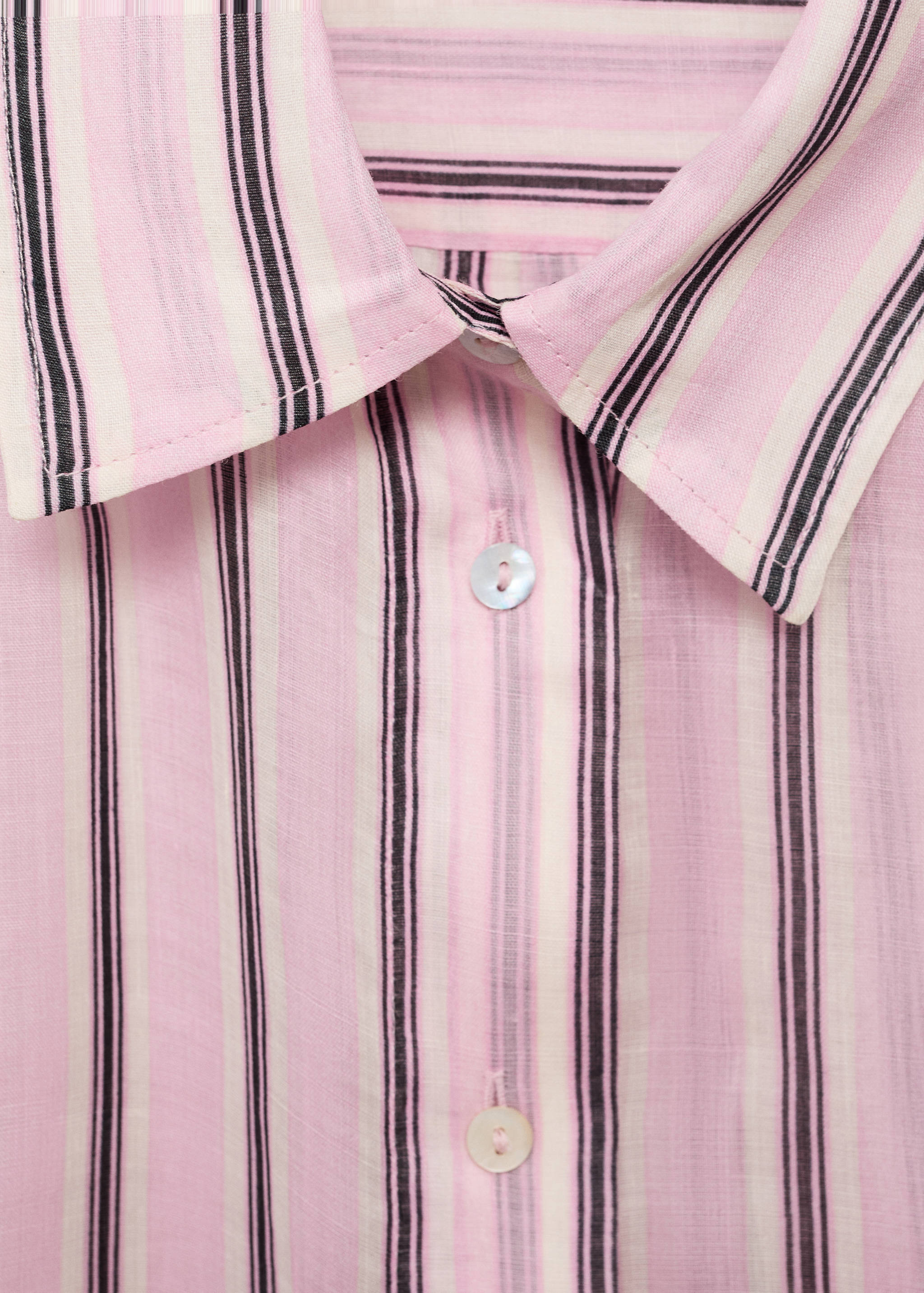 Striped ramie shirt - Details of the article 8