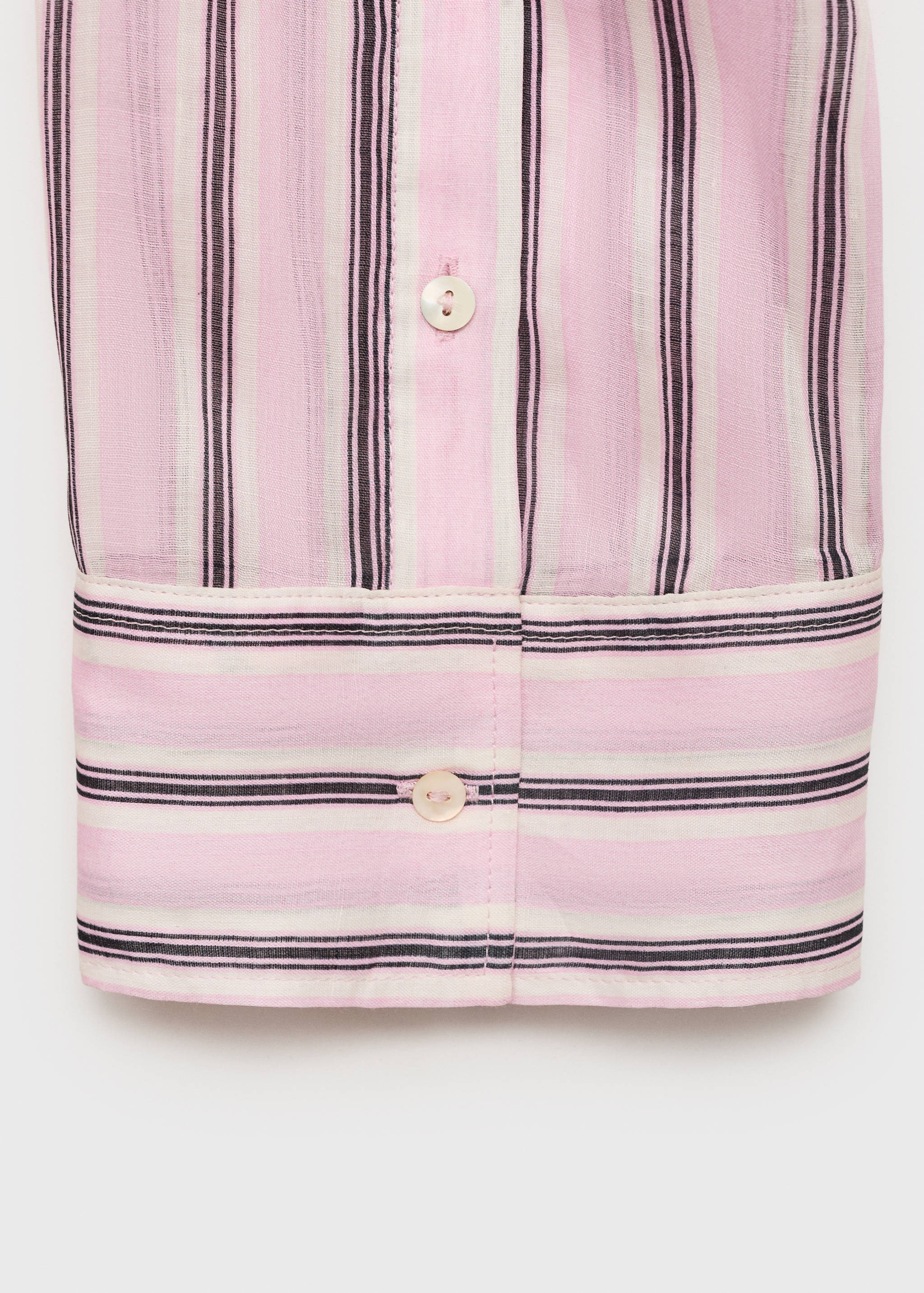 Striped ramie shirt - Details of the article 0