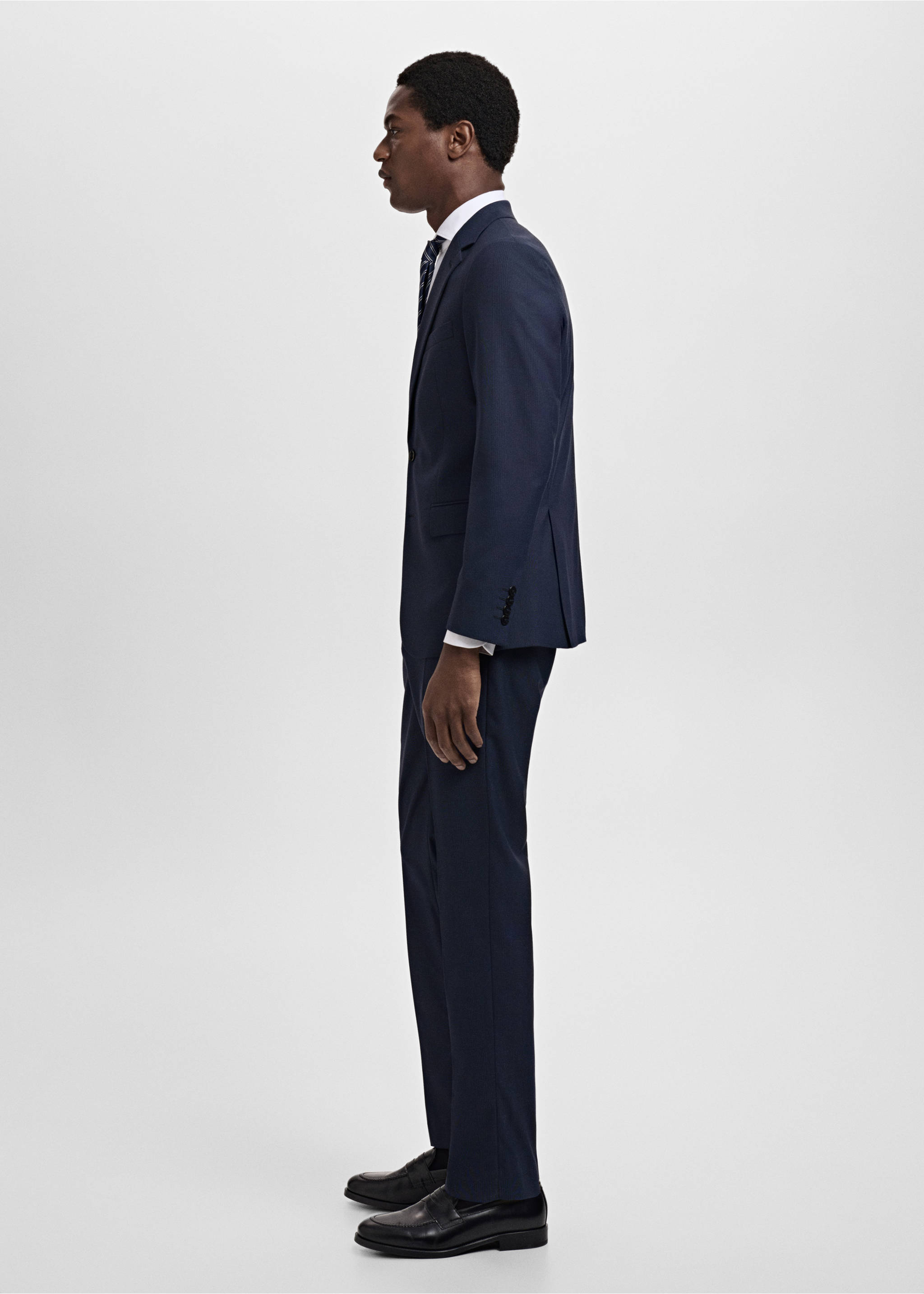 Milan slim-fit suit trousers - Details of the article 2, Dark Navy. Ref: 17031179-00.