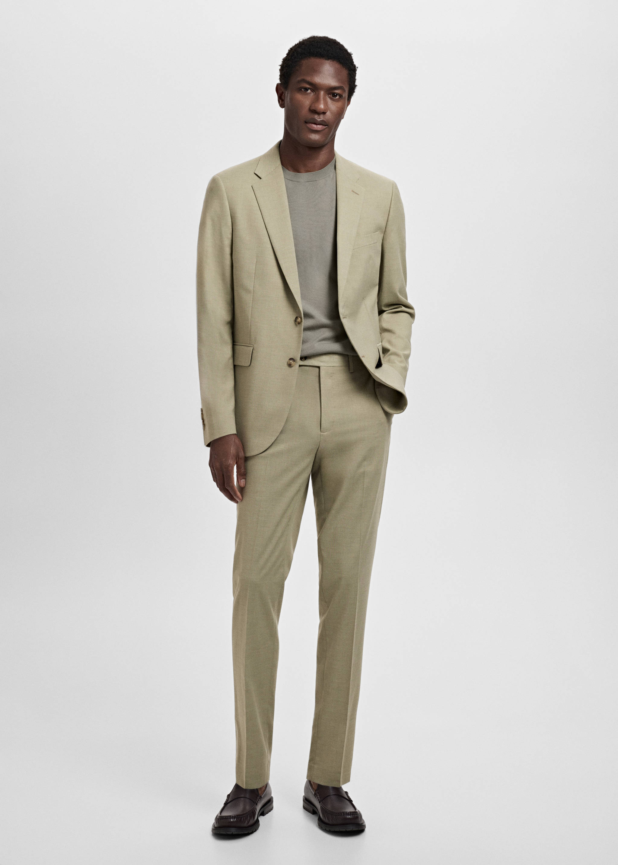 Milan slim-fit suit trousers - General plane