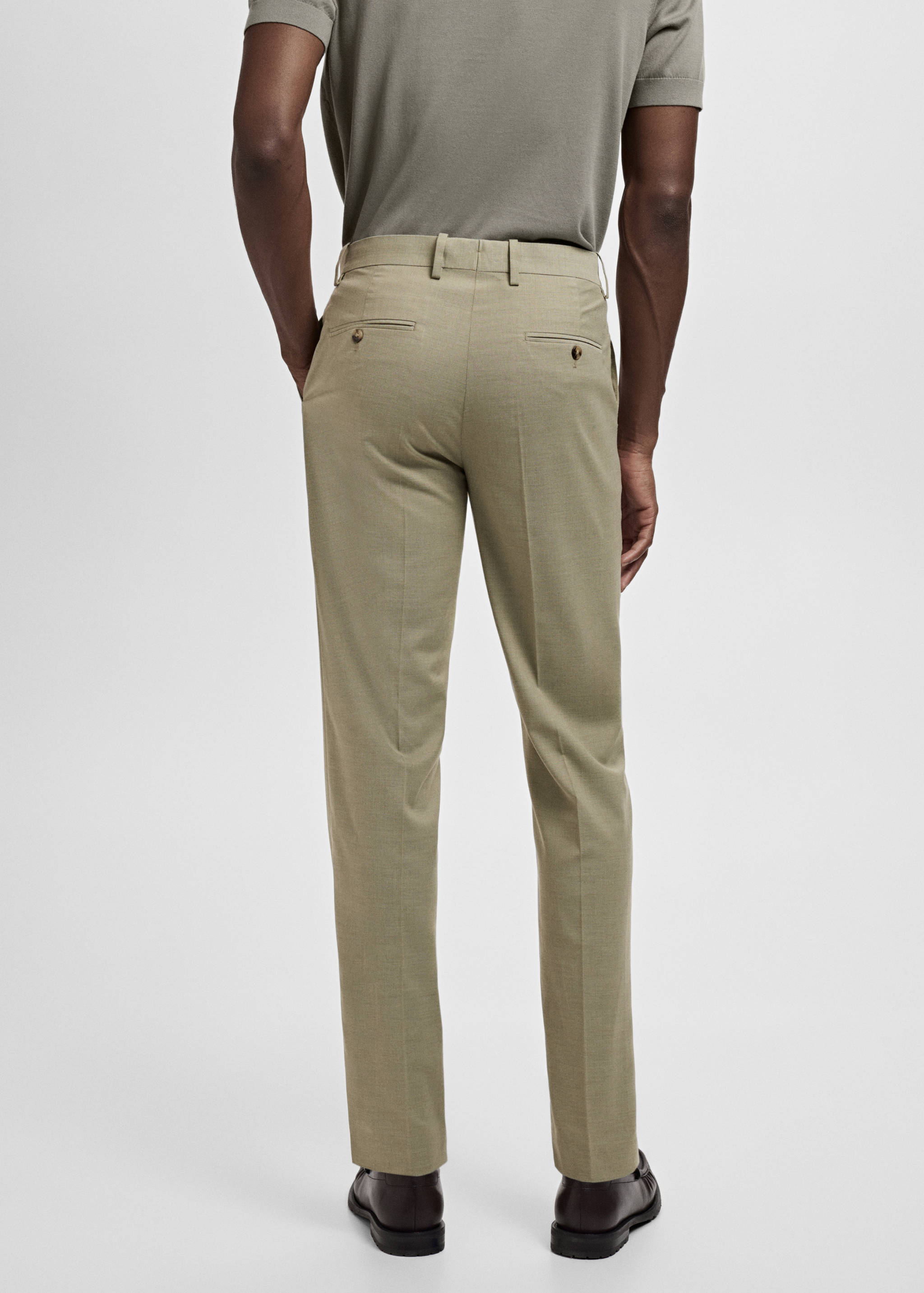 Milan slim-fit suit trousers - Reverse of the article