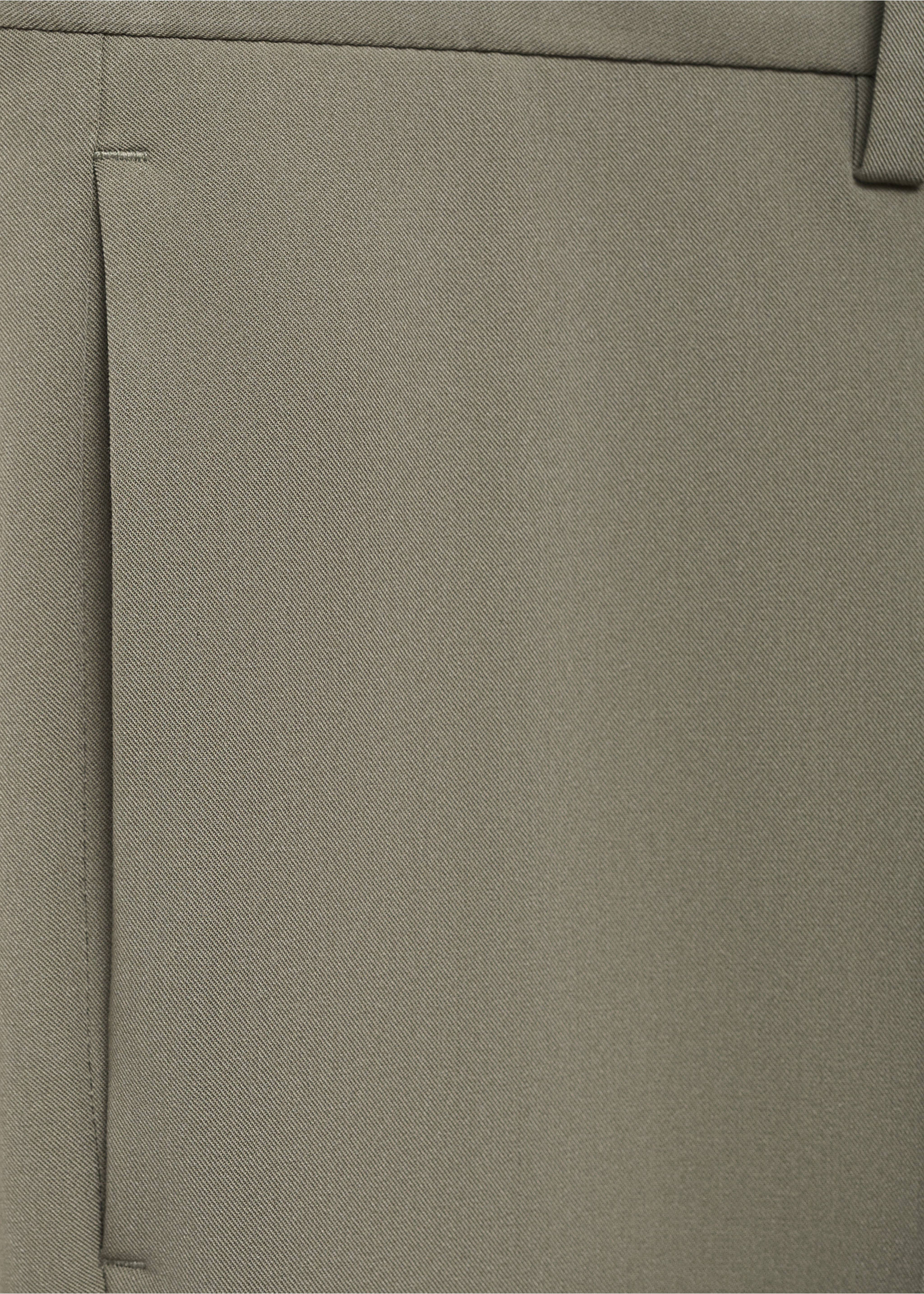 Stretch fabric super slim-fit suit trousers - Details of the article 0, Green. Ref: 17031181-00.