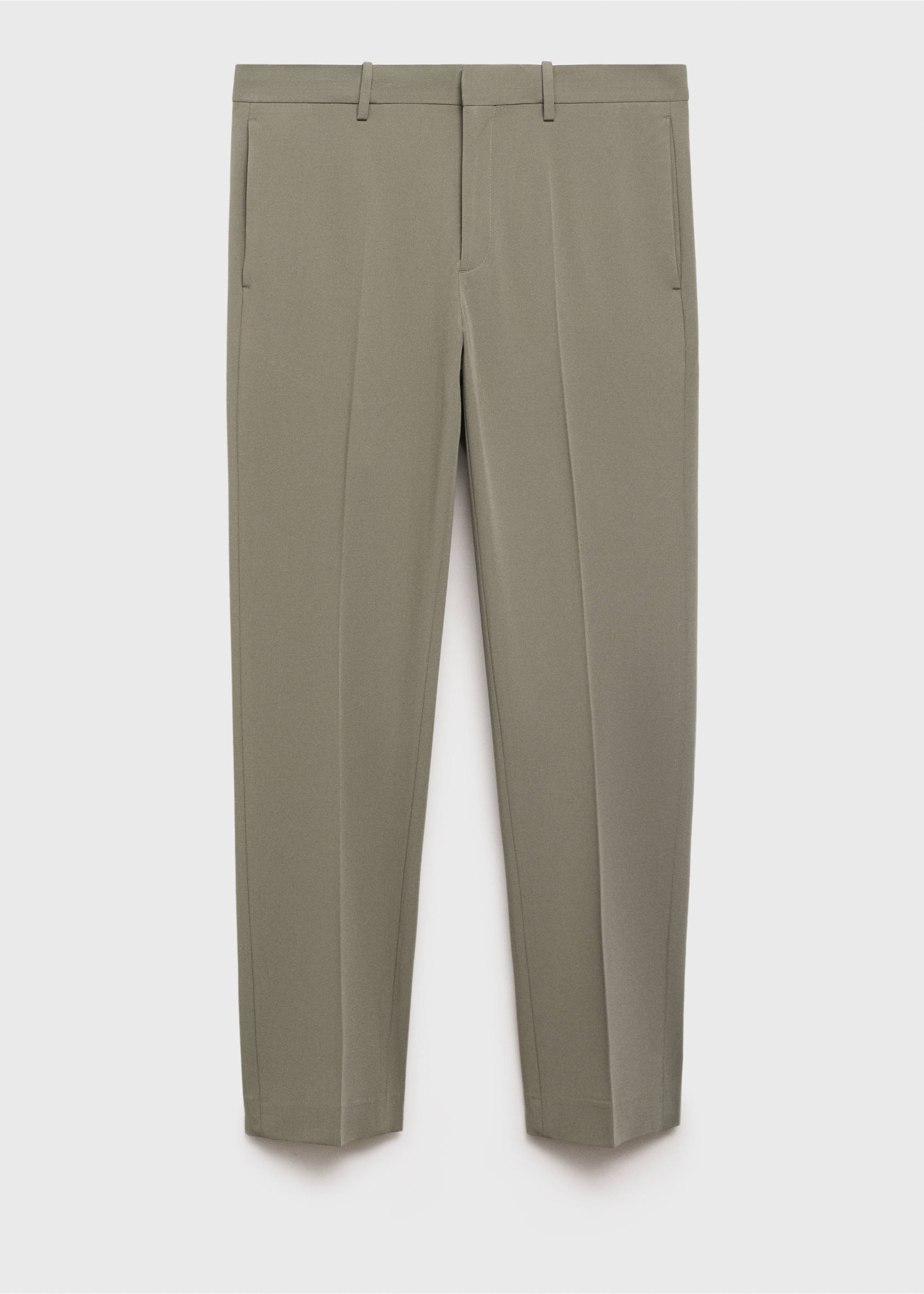 Stretch fabric super slim-fit suit trousers - Article without model, Green. Ref: 17031181-00.
