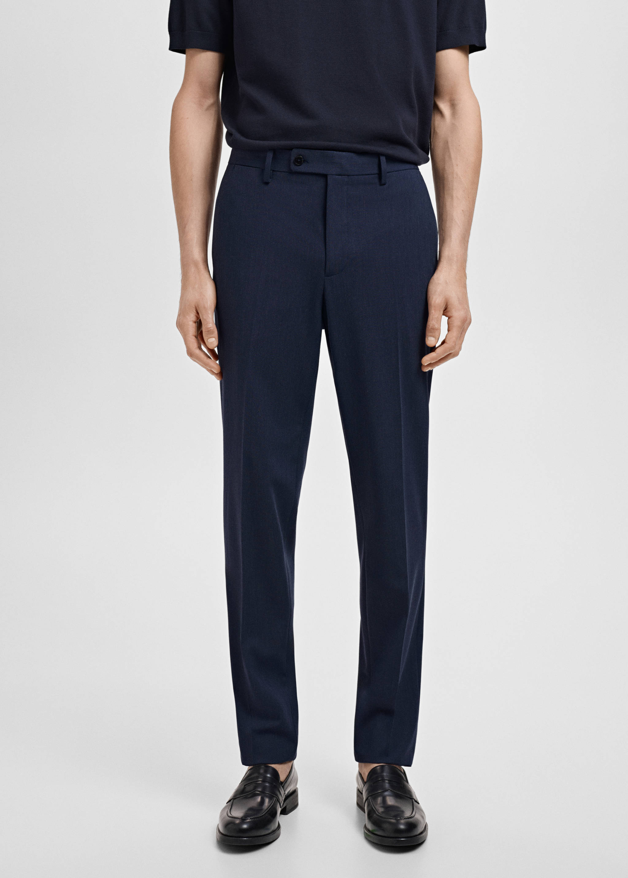 Monaco slim-fit suit trousers - Medium plane