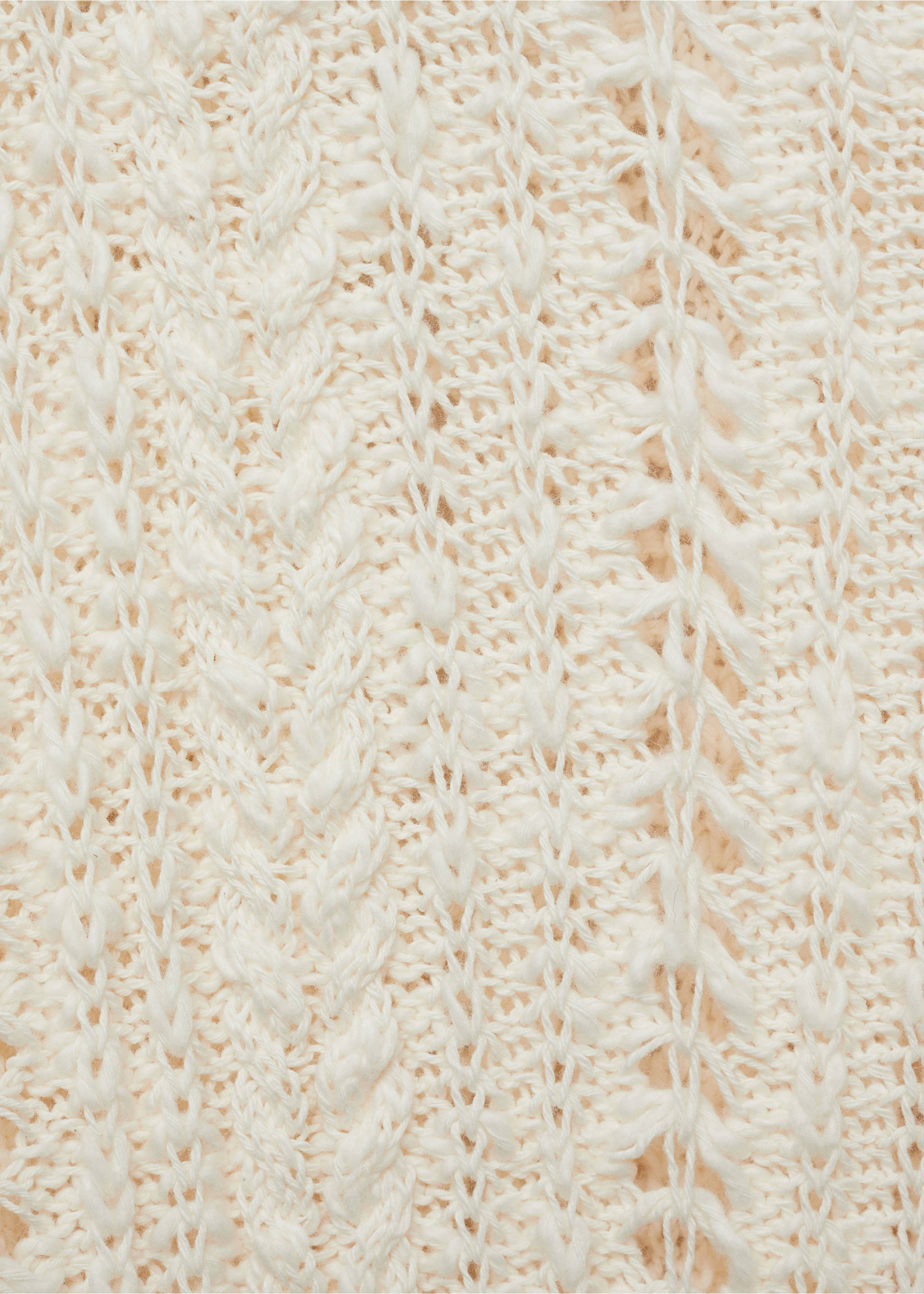 Openwork knit cardigan - Details of the article 0, Ecru. Ref: 17031184-00.