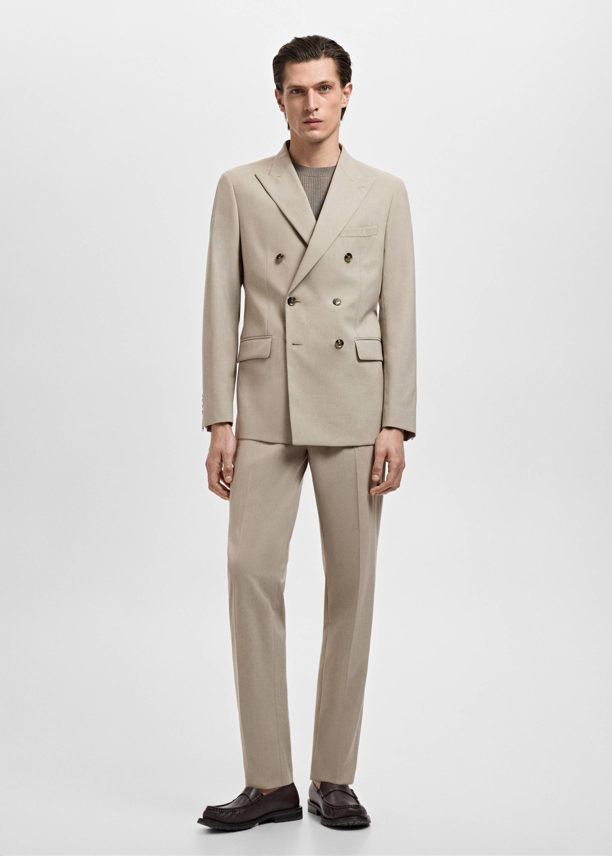 Monaco slim-fit suit trousers - General plane
