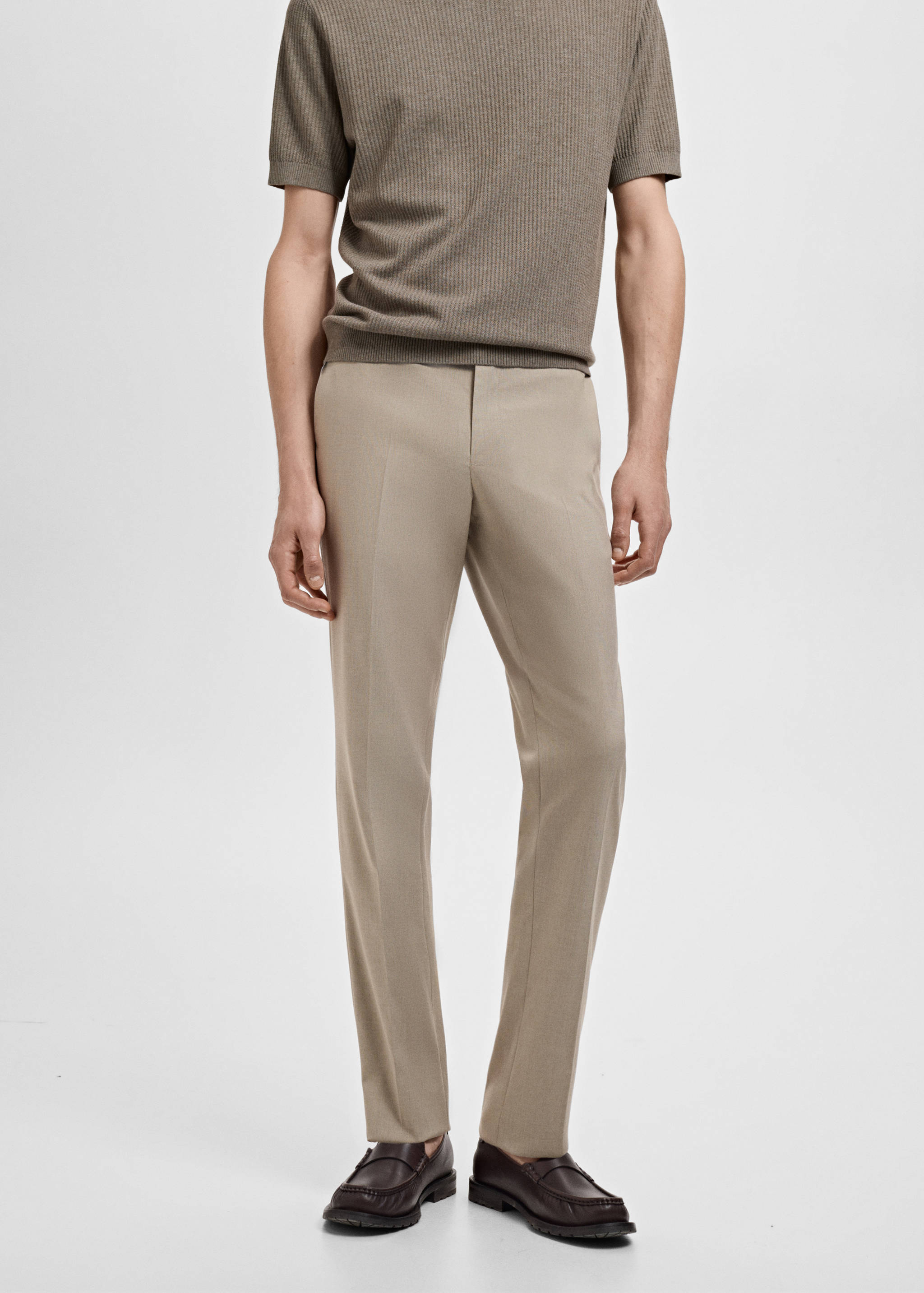 Monaco slim-fit suit trousers - Medium plane