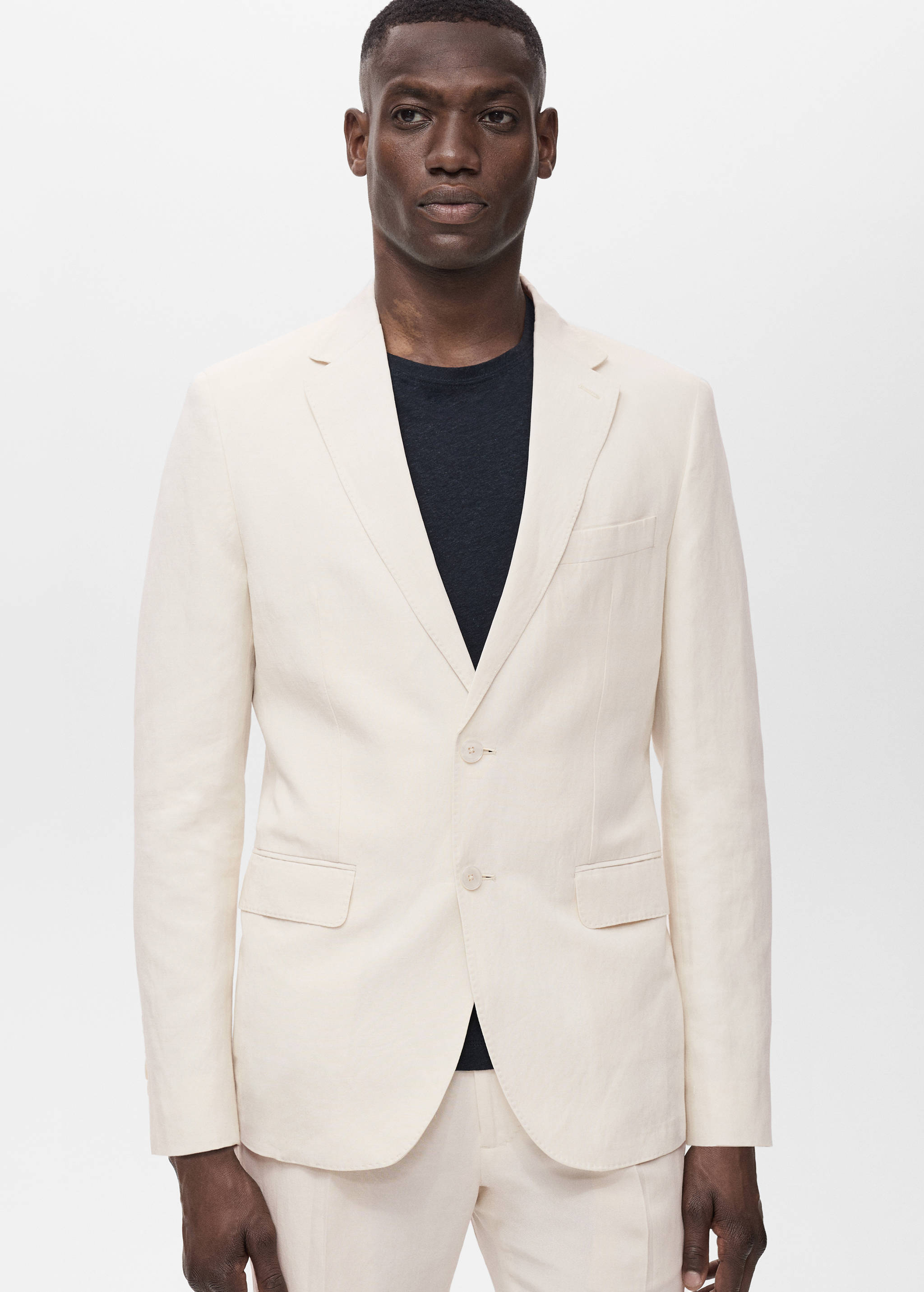 Slim-Fit-Sakko aus Leinen-Lyocell - Detail des Artikels 3