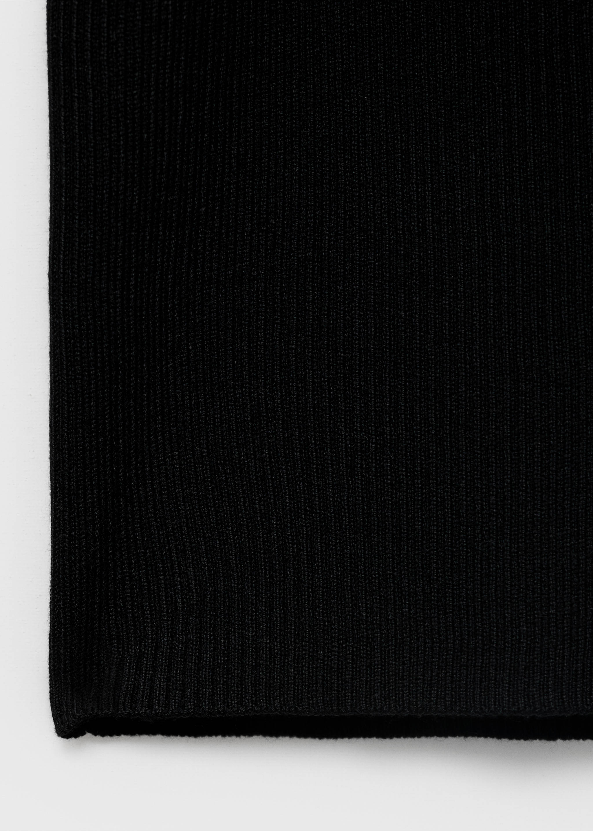 Knitted top with contrast details - Details of the article 0, Black. Ref: 17031187-00.