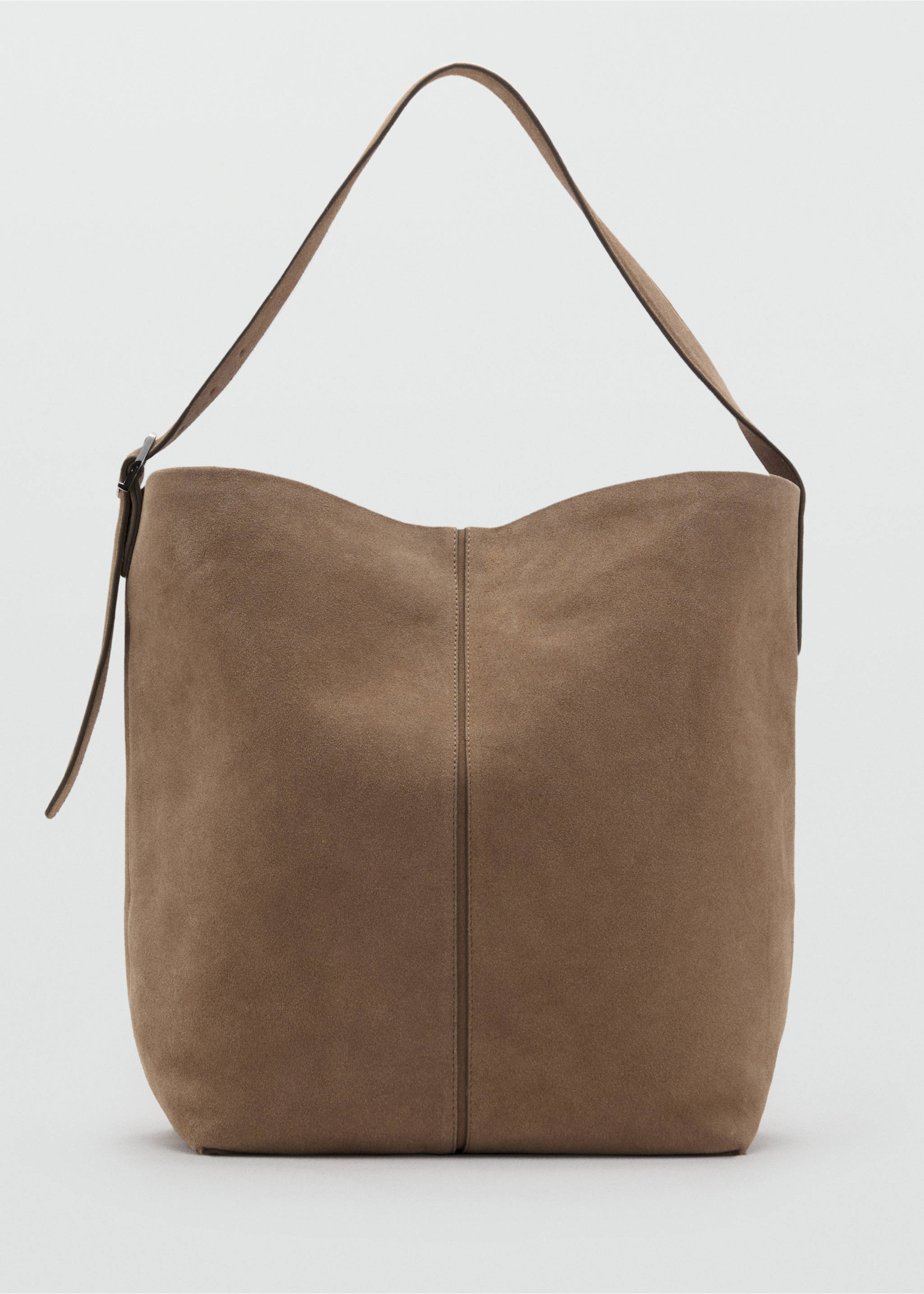 Bucket Bag aus Leder - Artikel ohne Model, Sandfarben. Ref: 17031188-00.
