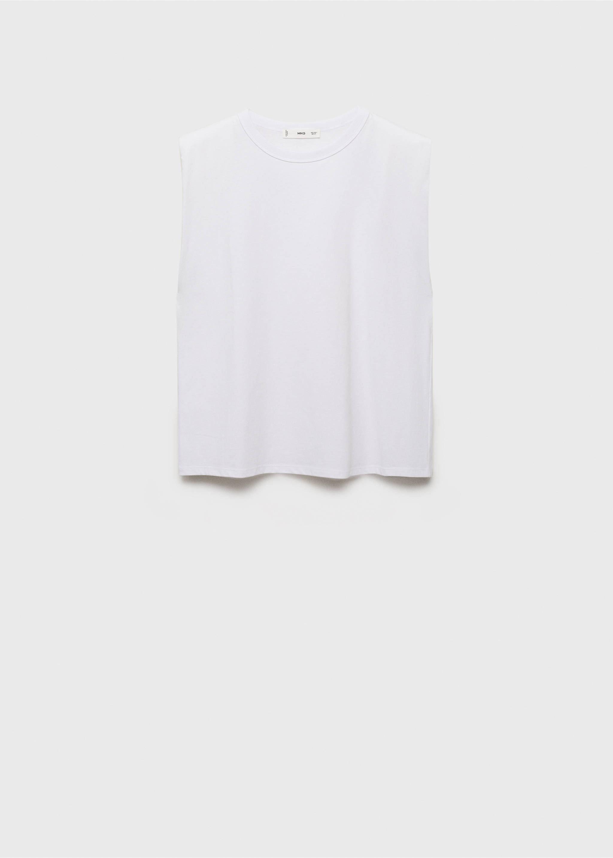 Tričko s ramenními vycpávkami a krátkým rukávem - Zboží bez modelu, Bílá. Ref: 17031199-00.