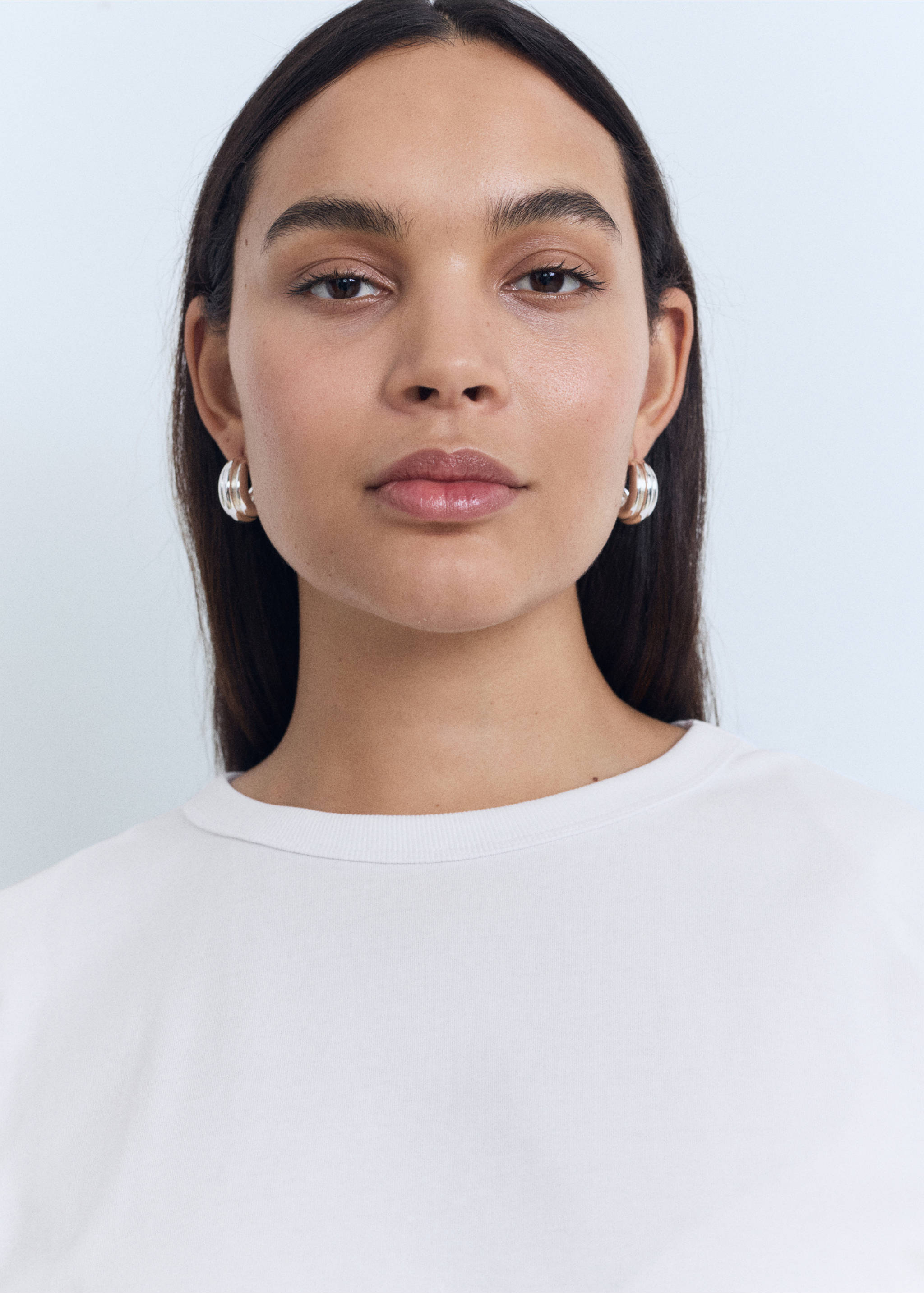 Tričko s ramenními vycpávkami a krátkým rukávem - Detail zboží 4, Bílá. Ref: 17031199-00.