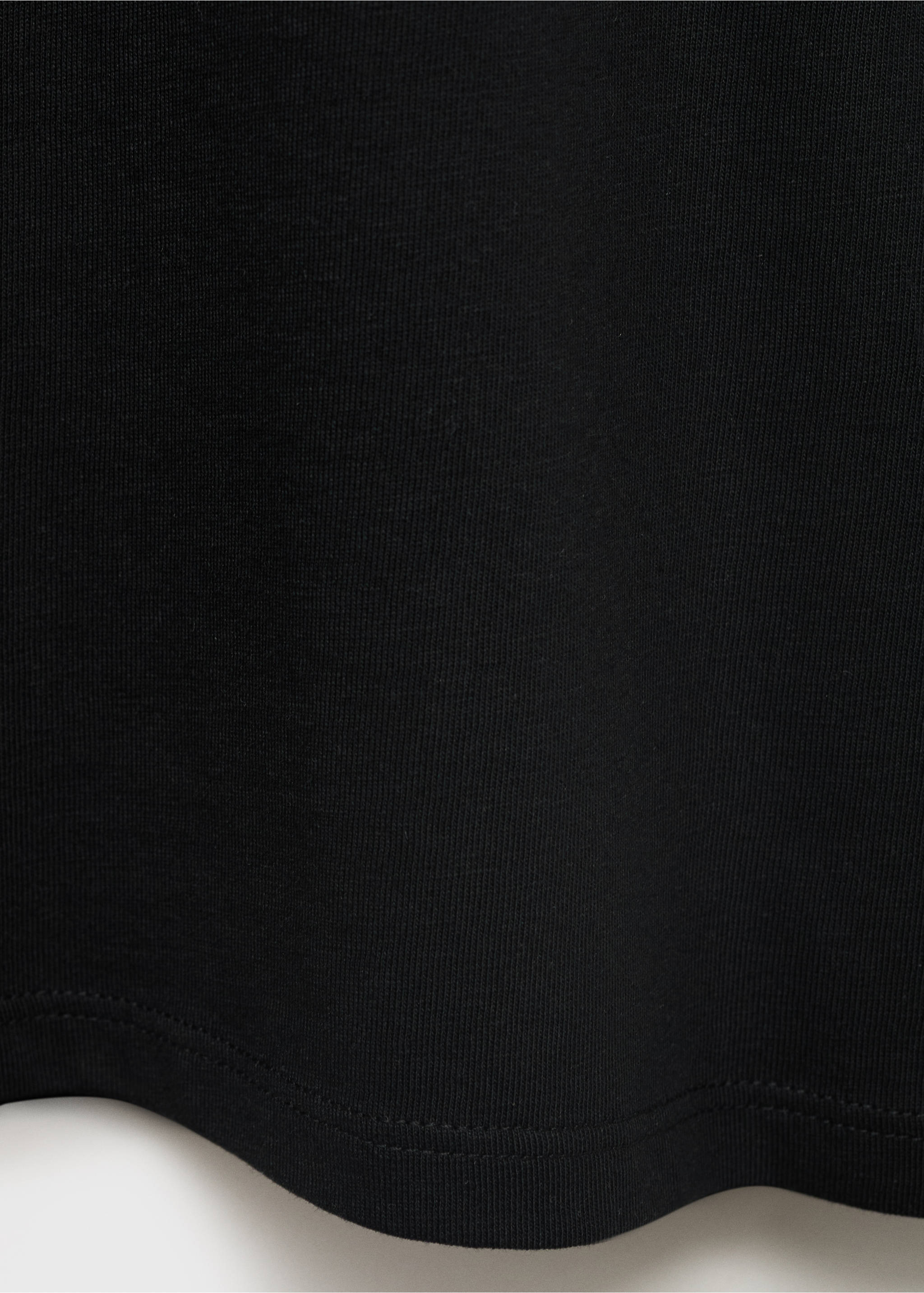 Short-sleeved t-shirt with shoulder pads - Details of the article 0, Black. Ref: 17031199-00.