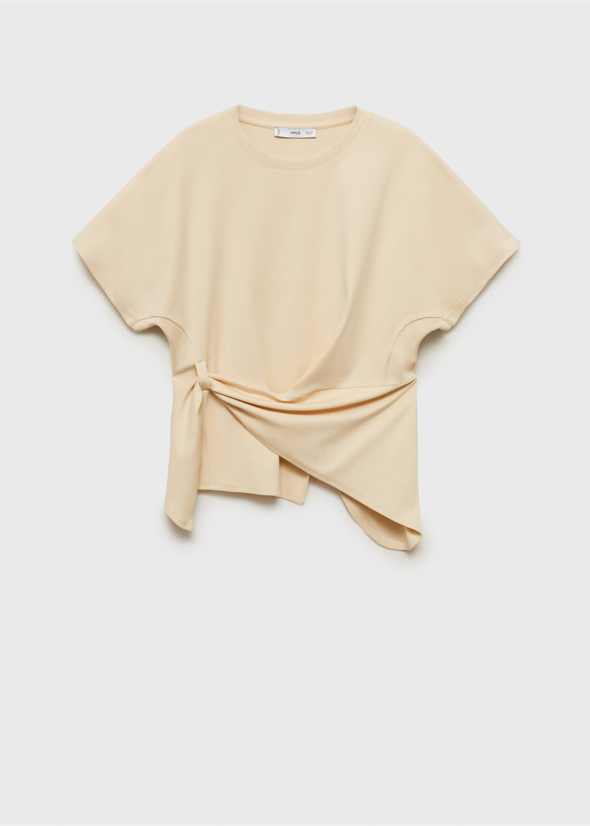 Knot cotton t-shirt - Article without model, Vanilla. Ref: 17031200-00.