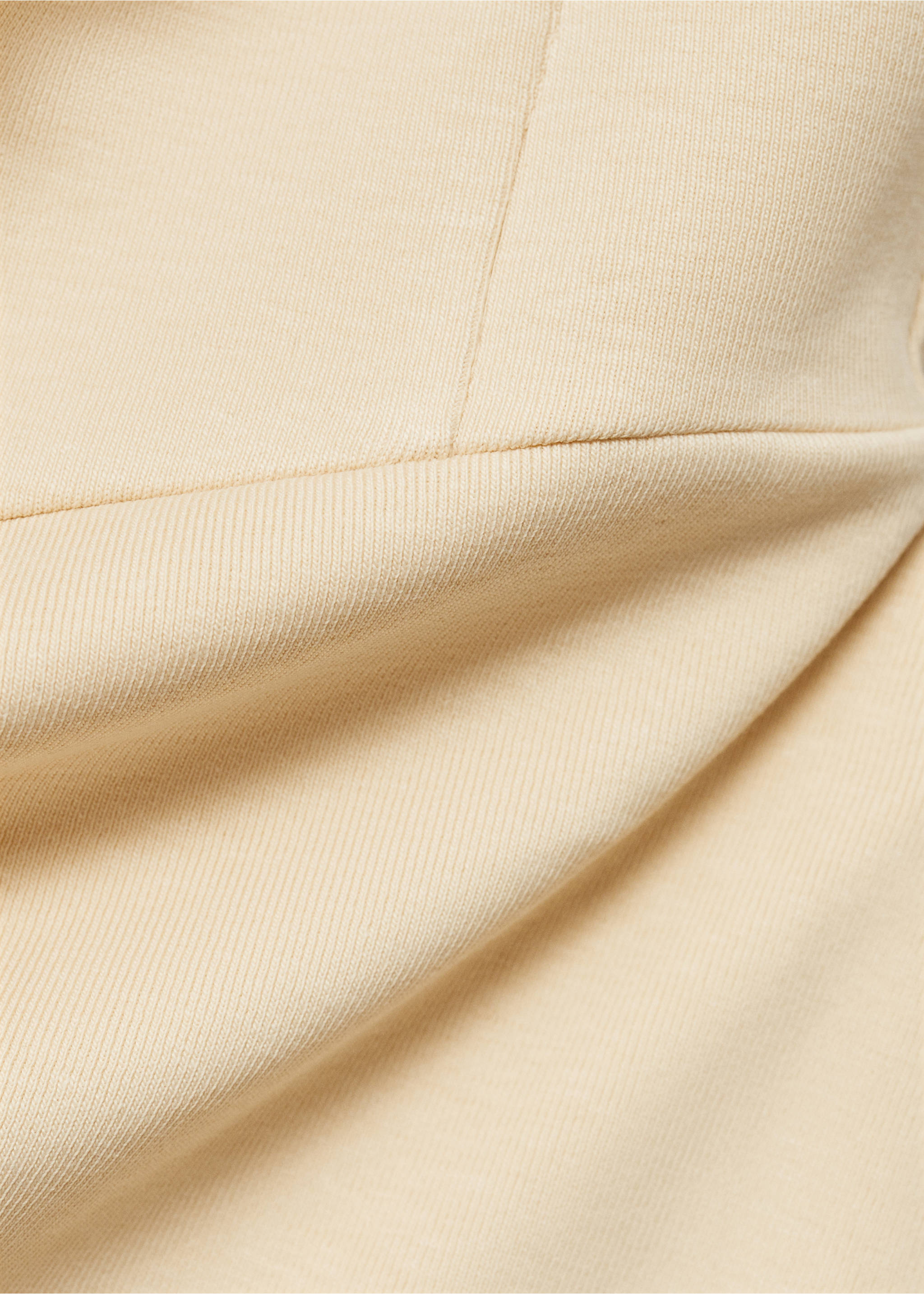 Knot cotton t-shirt - Details of the article 8, Vanilla. Ref: 17031200-00.