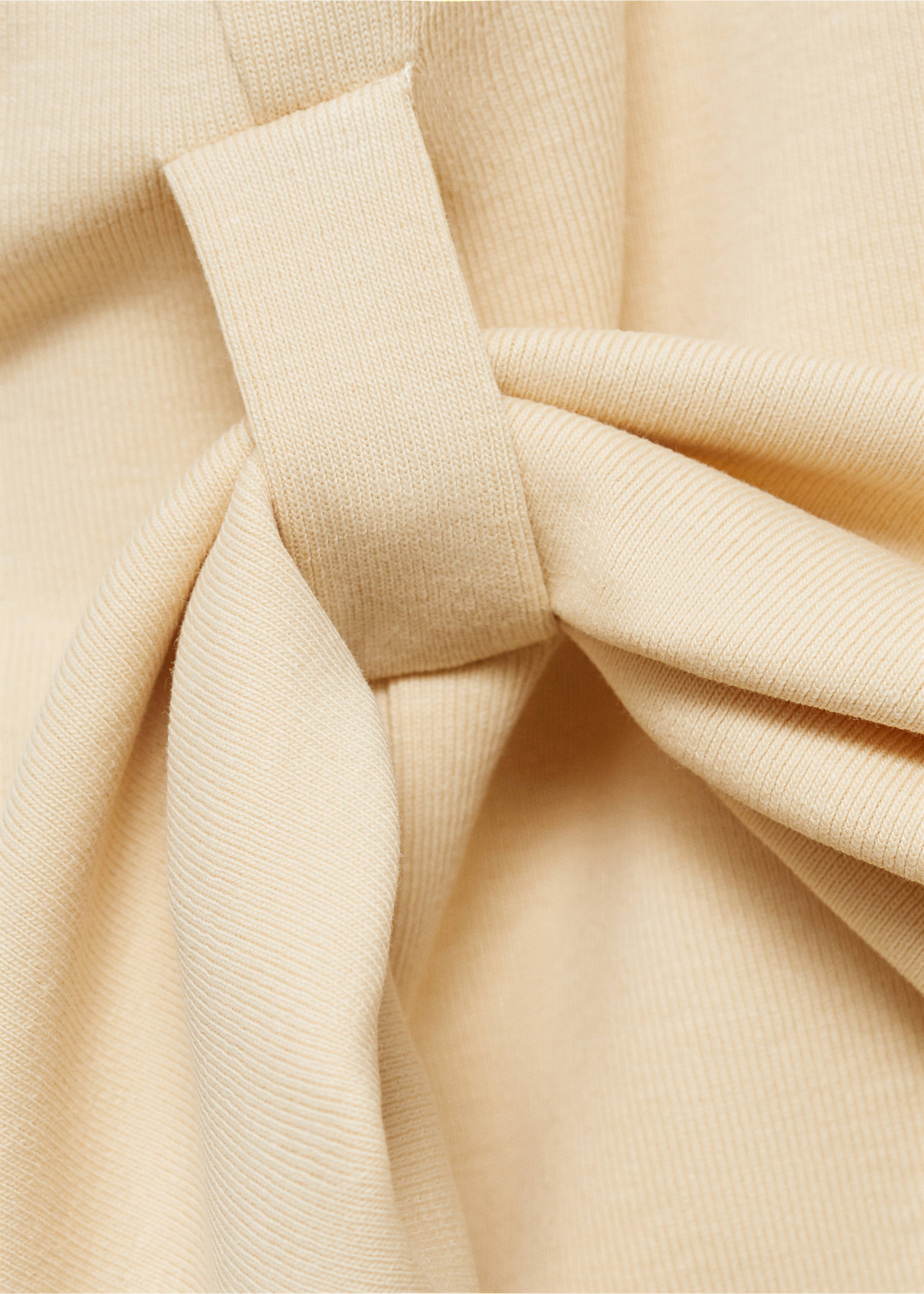 Knot cotton t-shirt - Details of the article 0, Vanilla. Ref: 17031200-00.