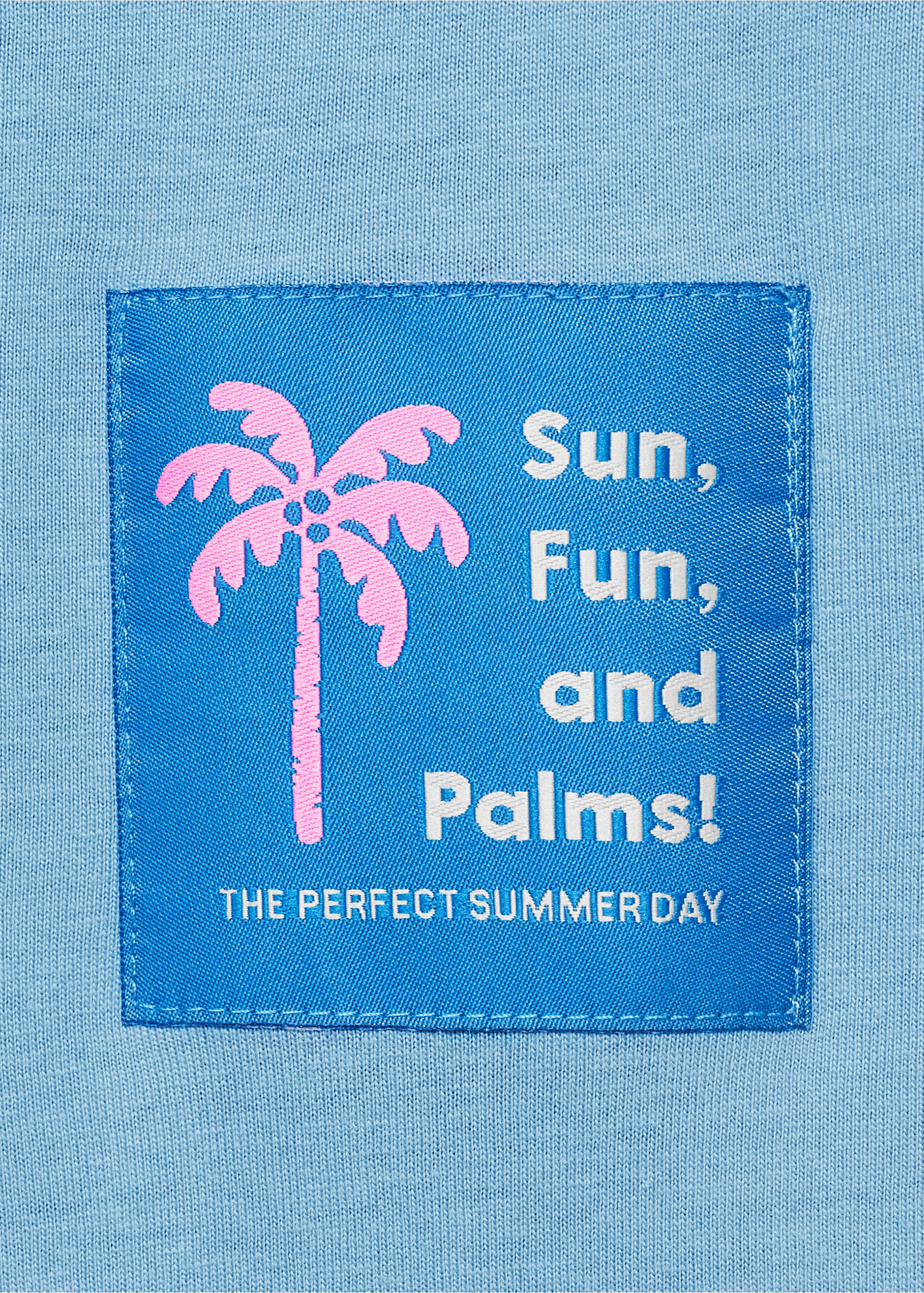Printed cotton-blend t-shirt - Details of the article 8, Blue. Ref: 17031201-00.