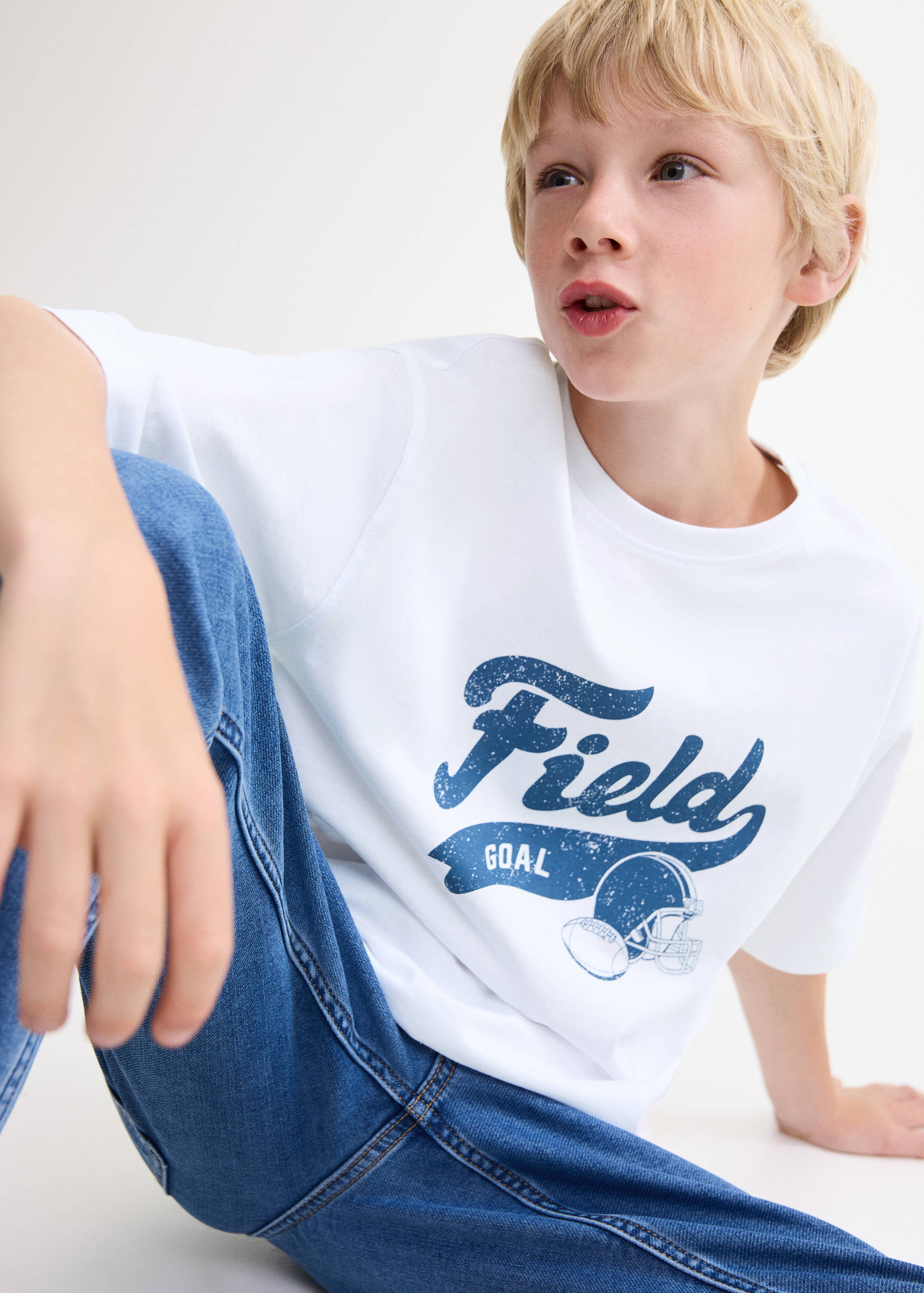 Kurzärmliges Print-T-Shirt - Mittlere Ansicht