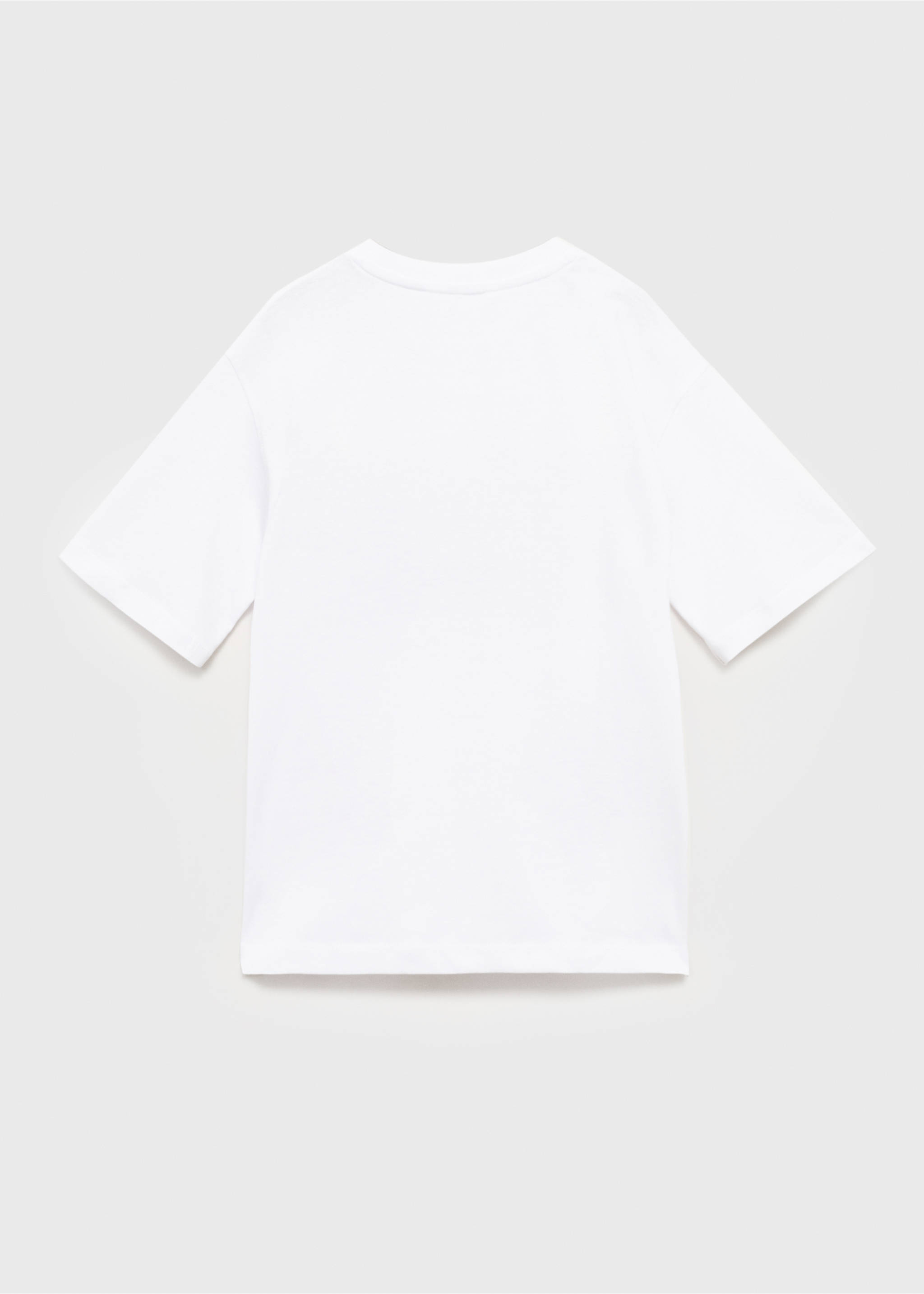 Kurzärmliges Print-T-Shirt - Rückseite des Artikels, Weiß. Ref: 17031202-00.