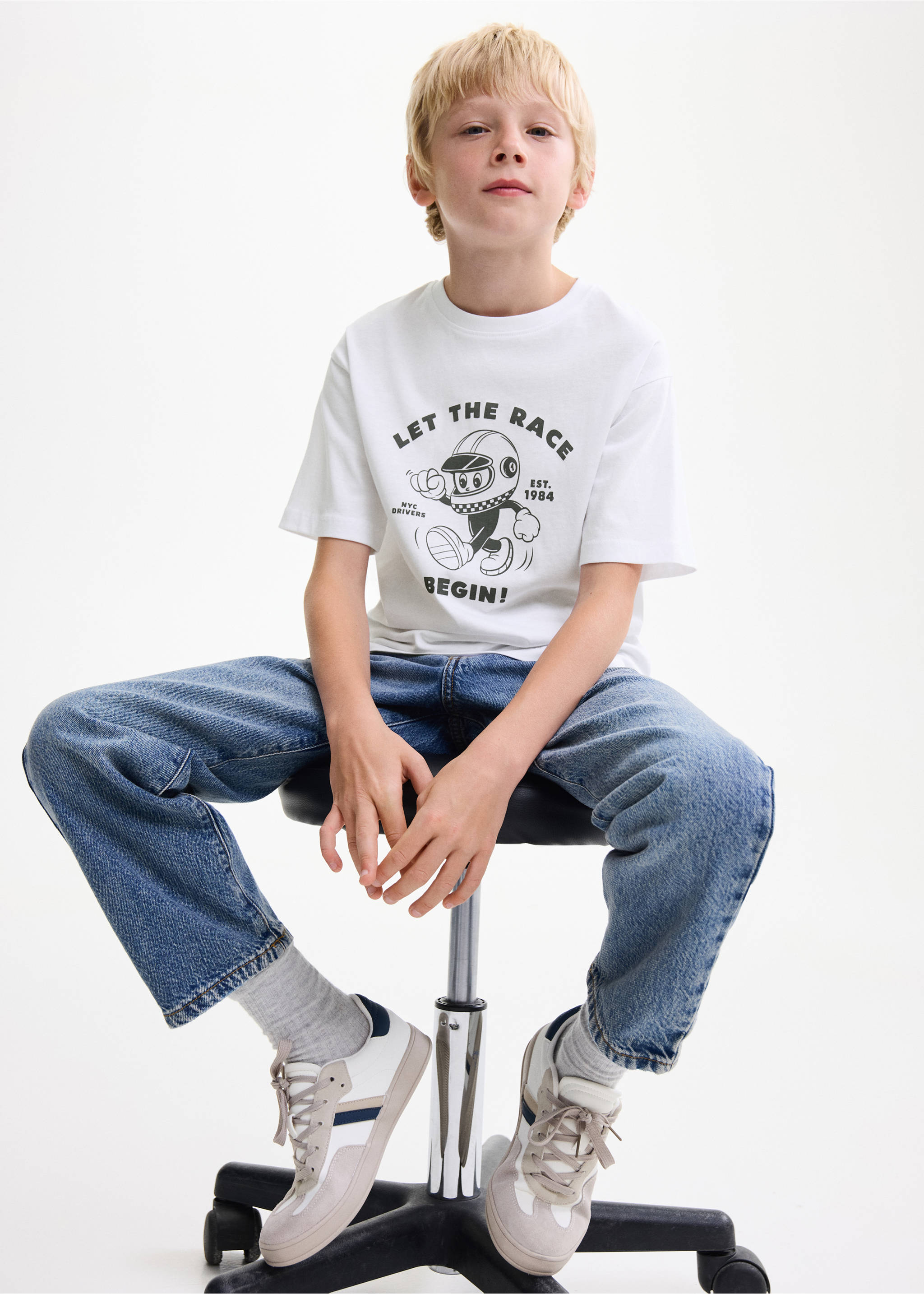 Short-sleeved printed t-shirt - General plane, White. Ref: 17031203-00.