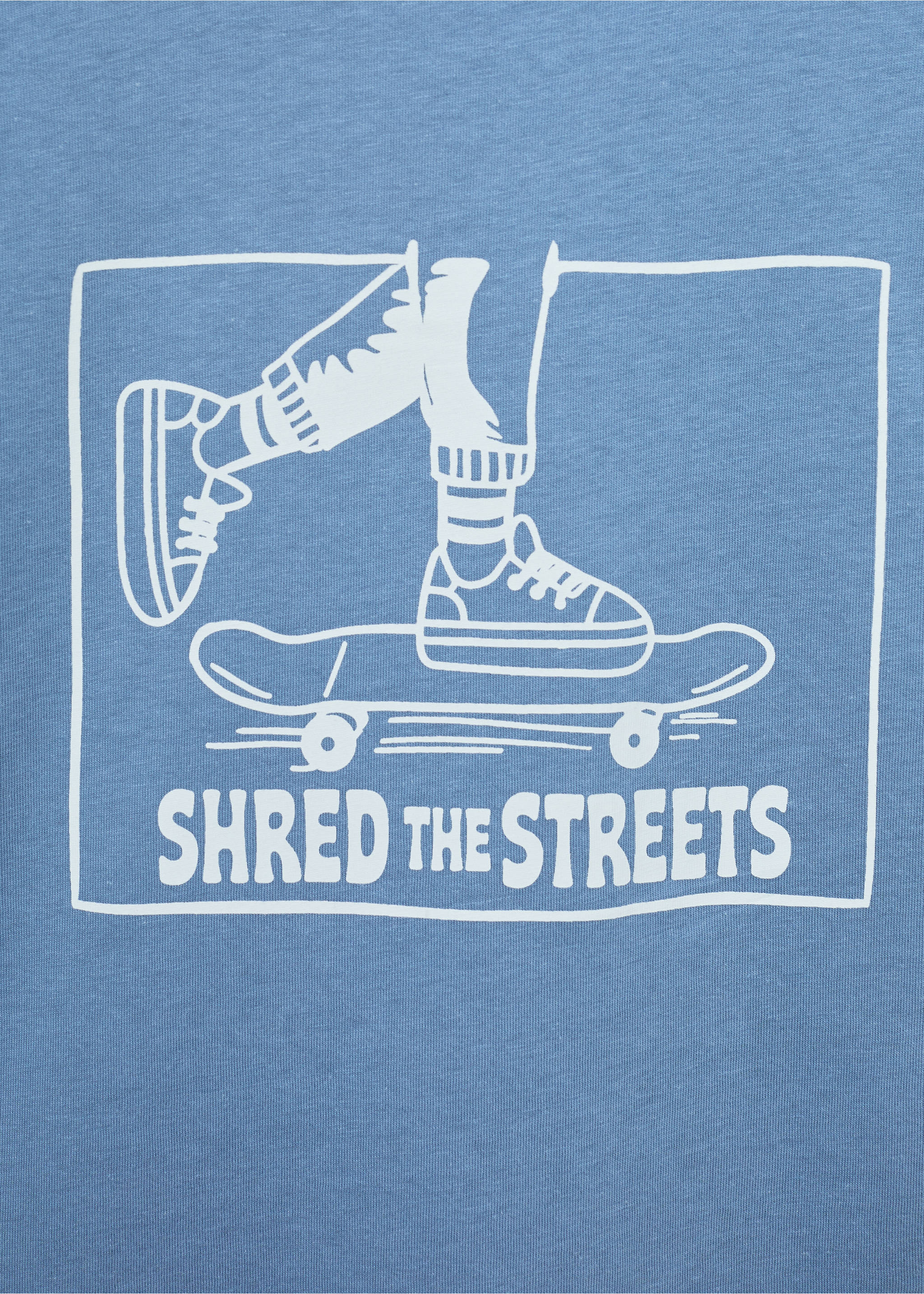 Short-sleeved printed t-shirt - Details of the article 8, Blue. Ref: 17031203-00.