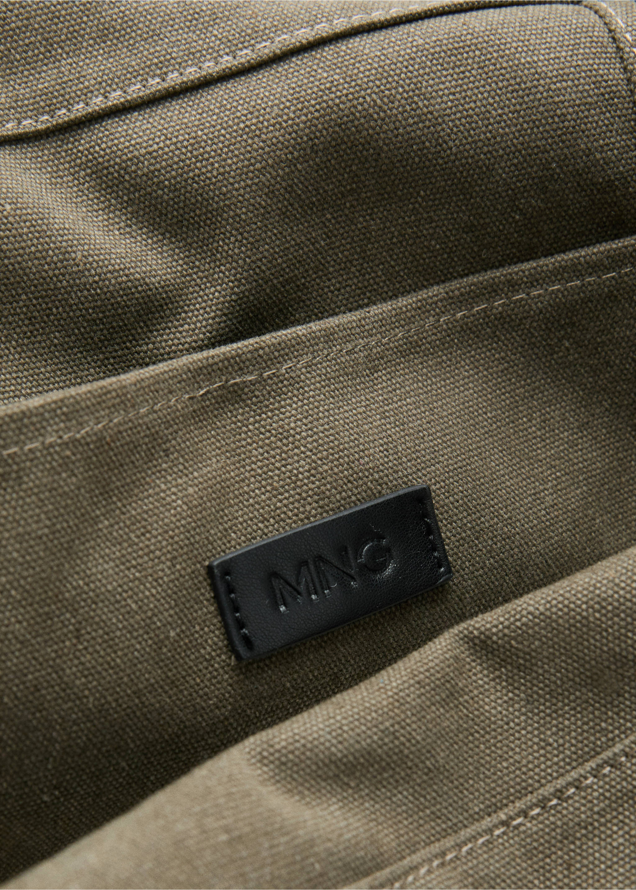 Cotton tote bag - Details of the article 1, Khaki. Ref: 17031204-00.