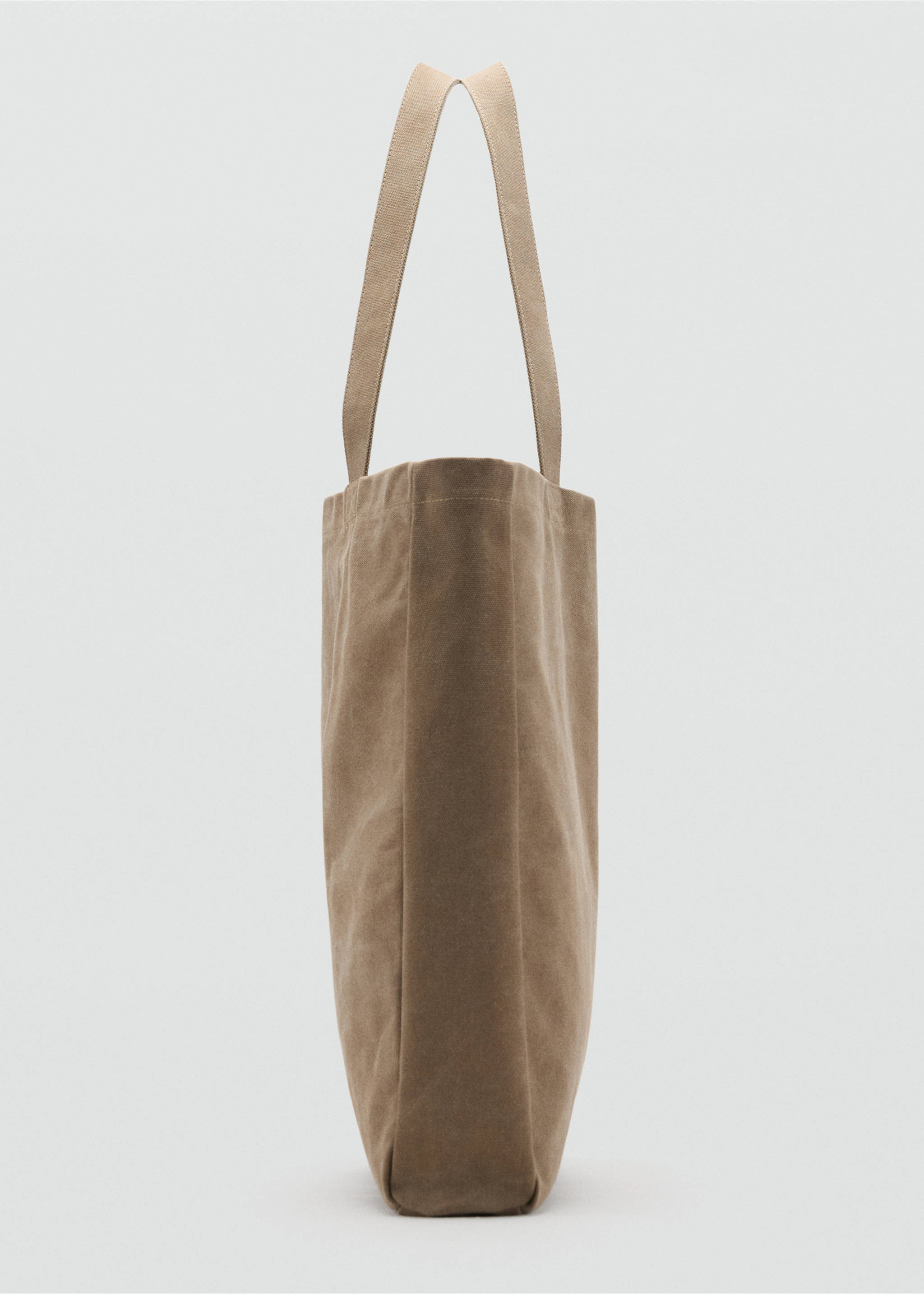 Cotton tote bag - Details of the article 1, Light/Pastel Brown. Ref: 17031204-00.
