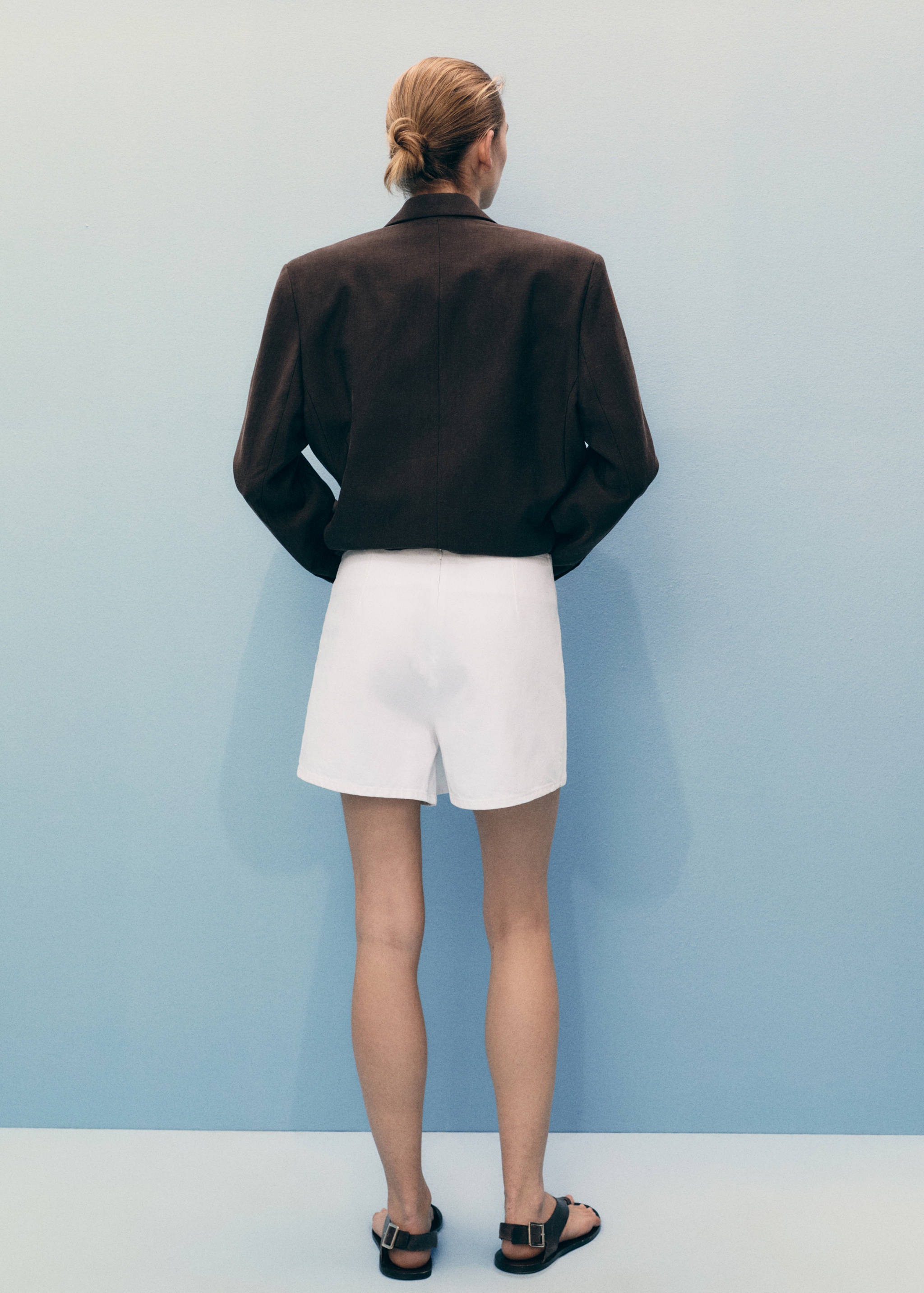 Wrapped denim skort - Reverse of the article