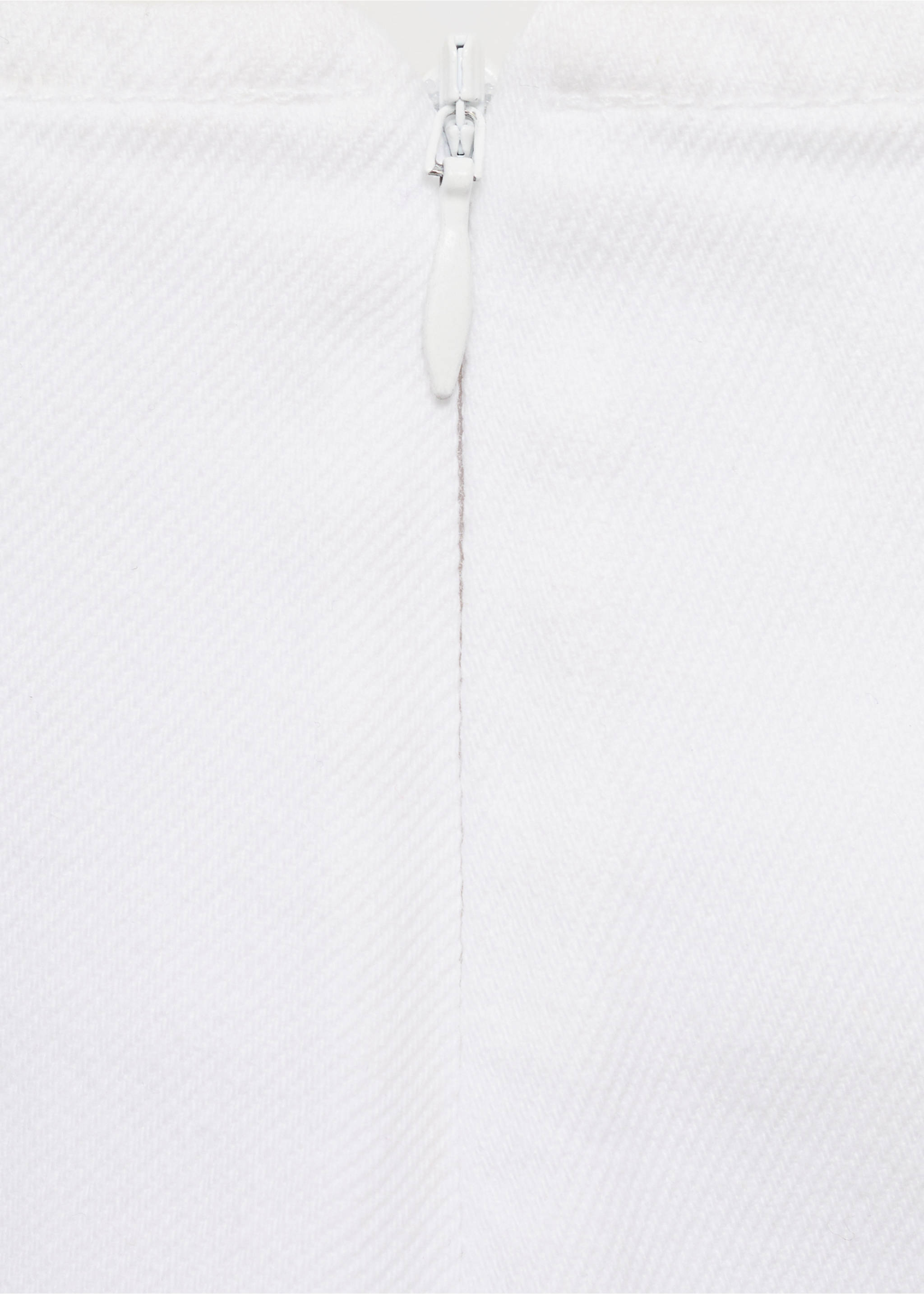 Wrapped denim skort - Details of the article 0, White. Ref: 17031205-00.