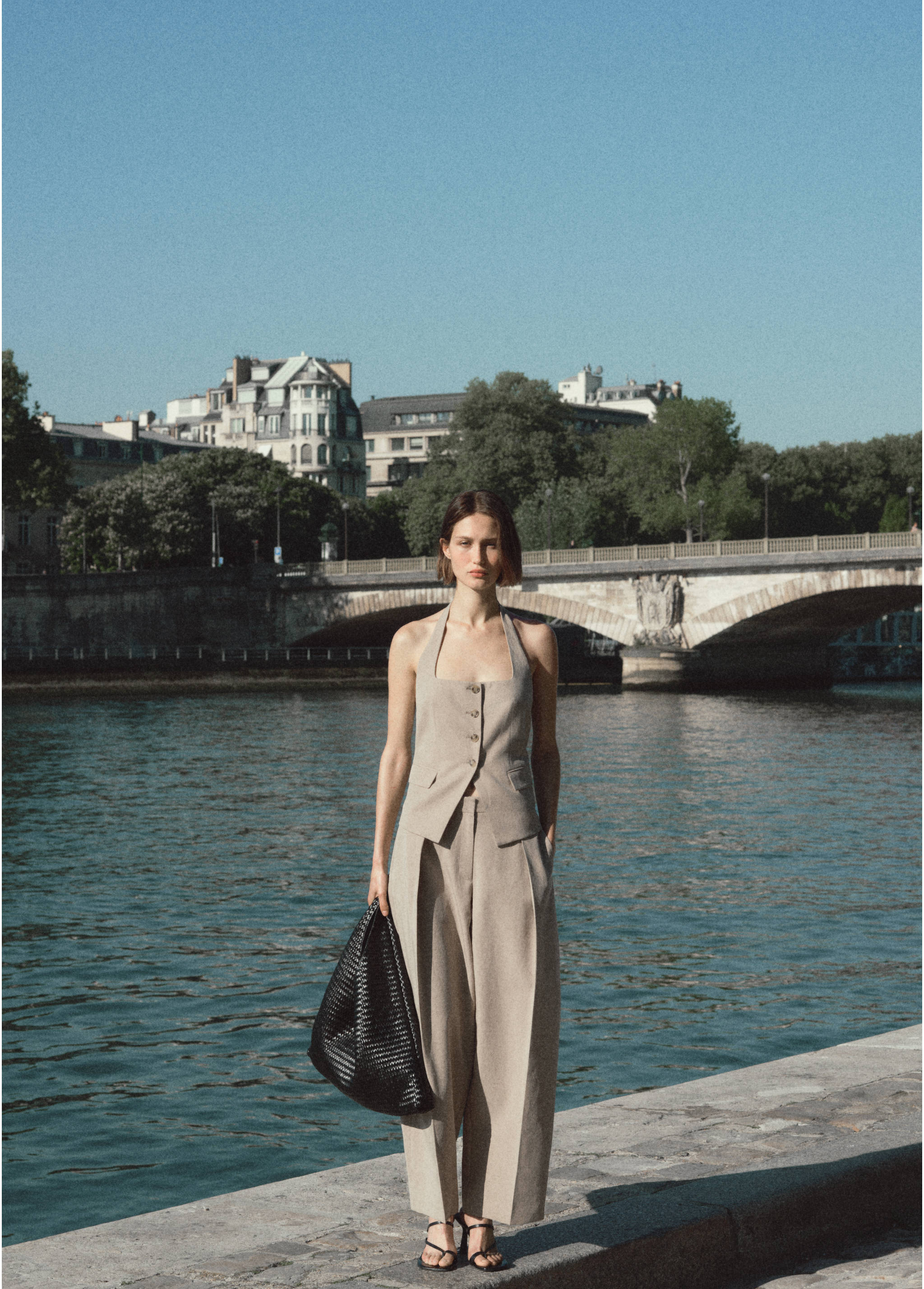 Linen-blend balloon suit trousers - Details of the article 7