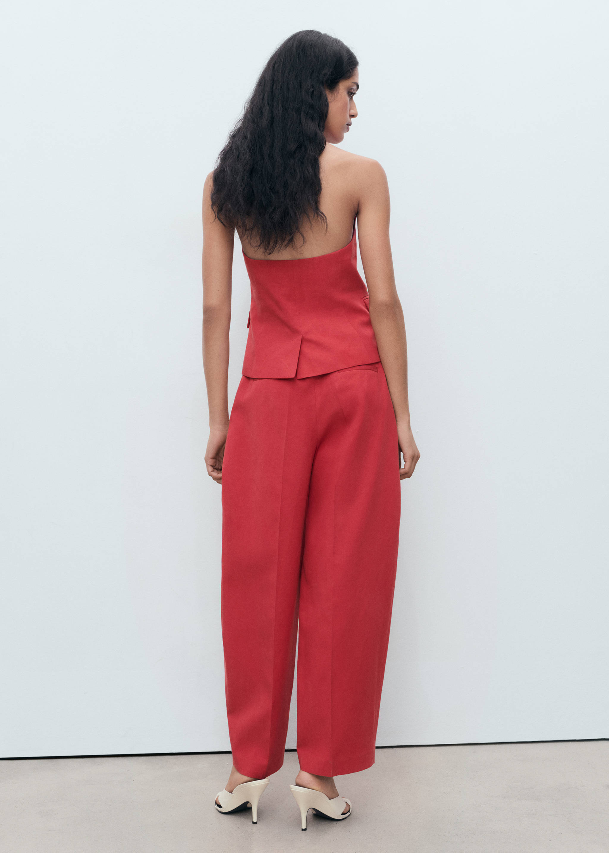 Linen-blend balloon suit trousers - Reverse of the article