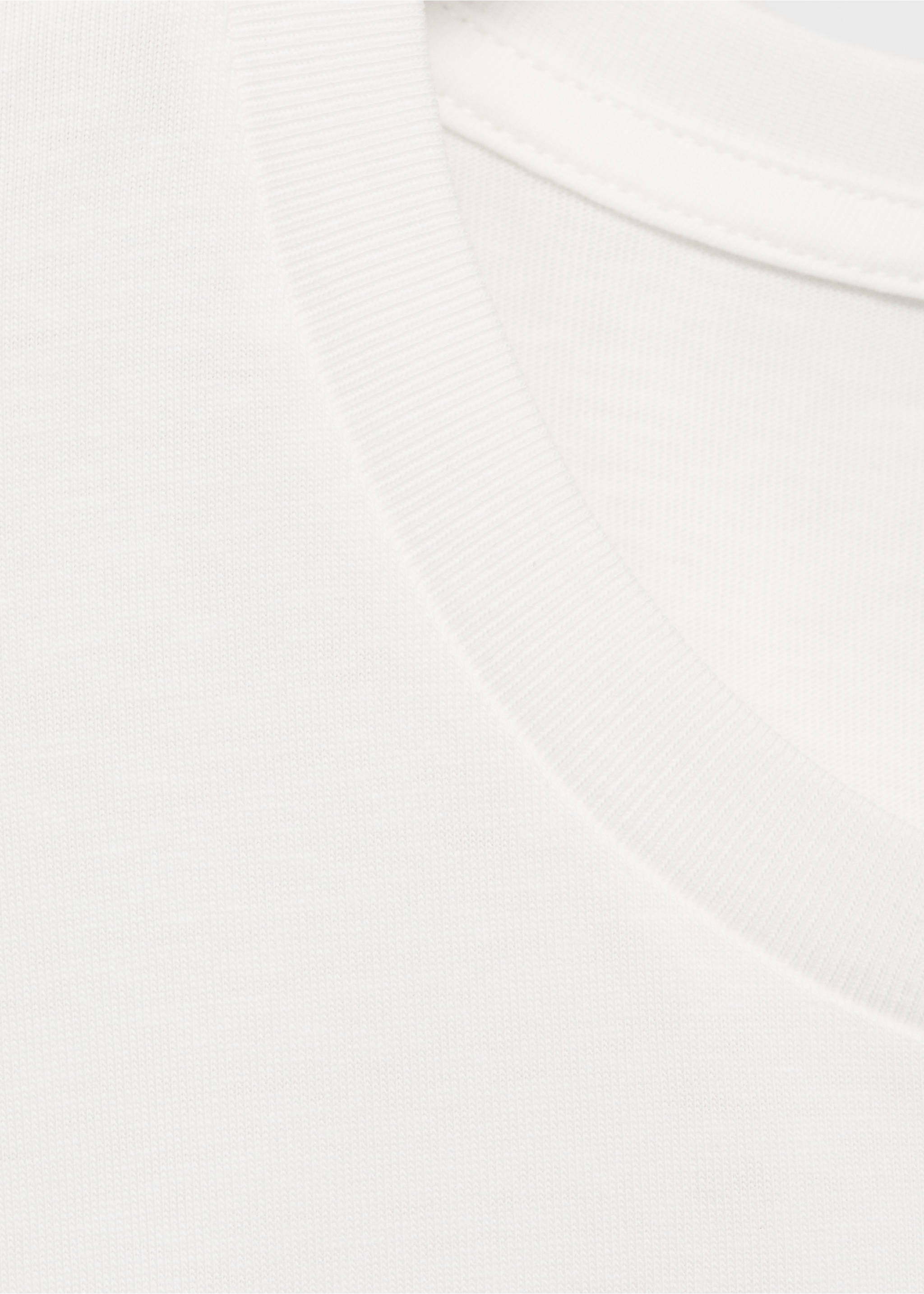 Camiseta algodón básica - Detalle del artículo 8, Blanco roto. Ref: 17031212-00.