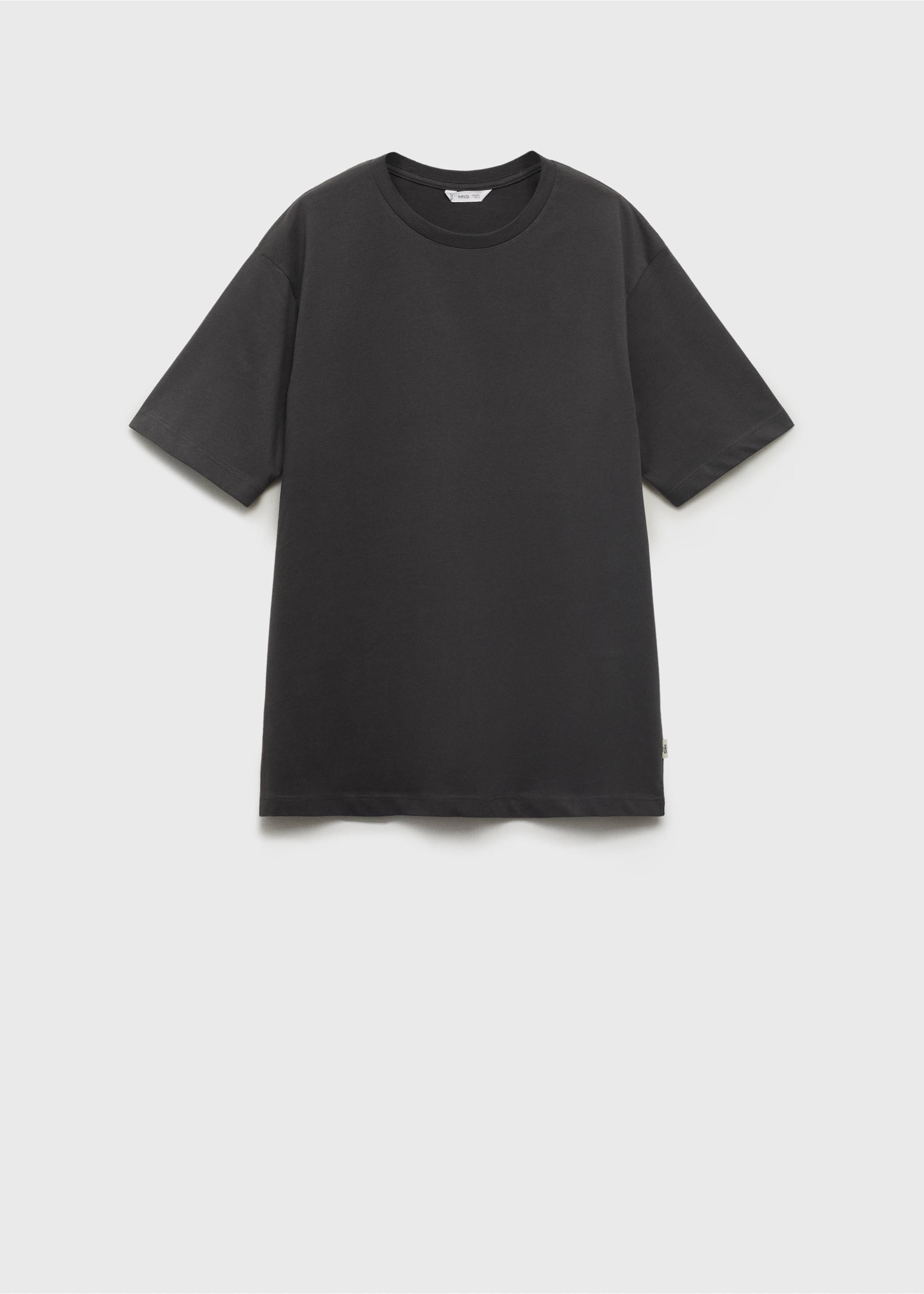 Essential cotton-blend T-shirt - Article without model, Charcoal. Ref: 17031213-00.