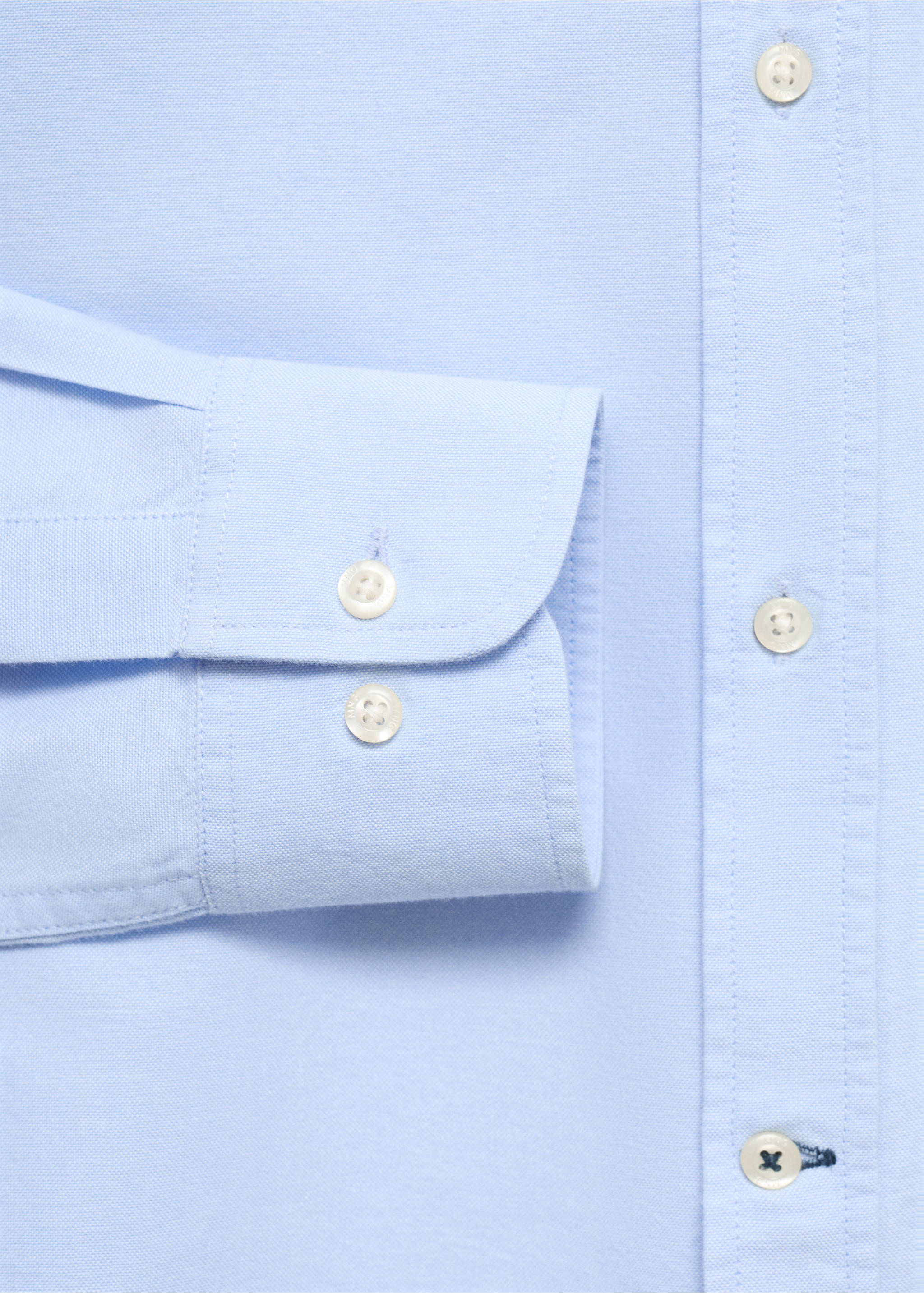 Camisa Oxford algodão - Pormenor do artigo 0, Azul-celeste. Ref: 17031215-00.