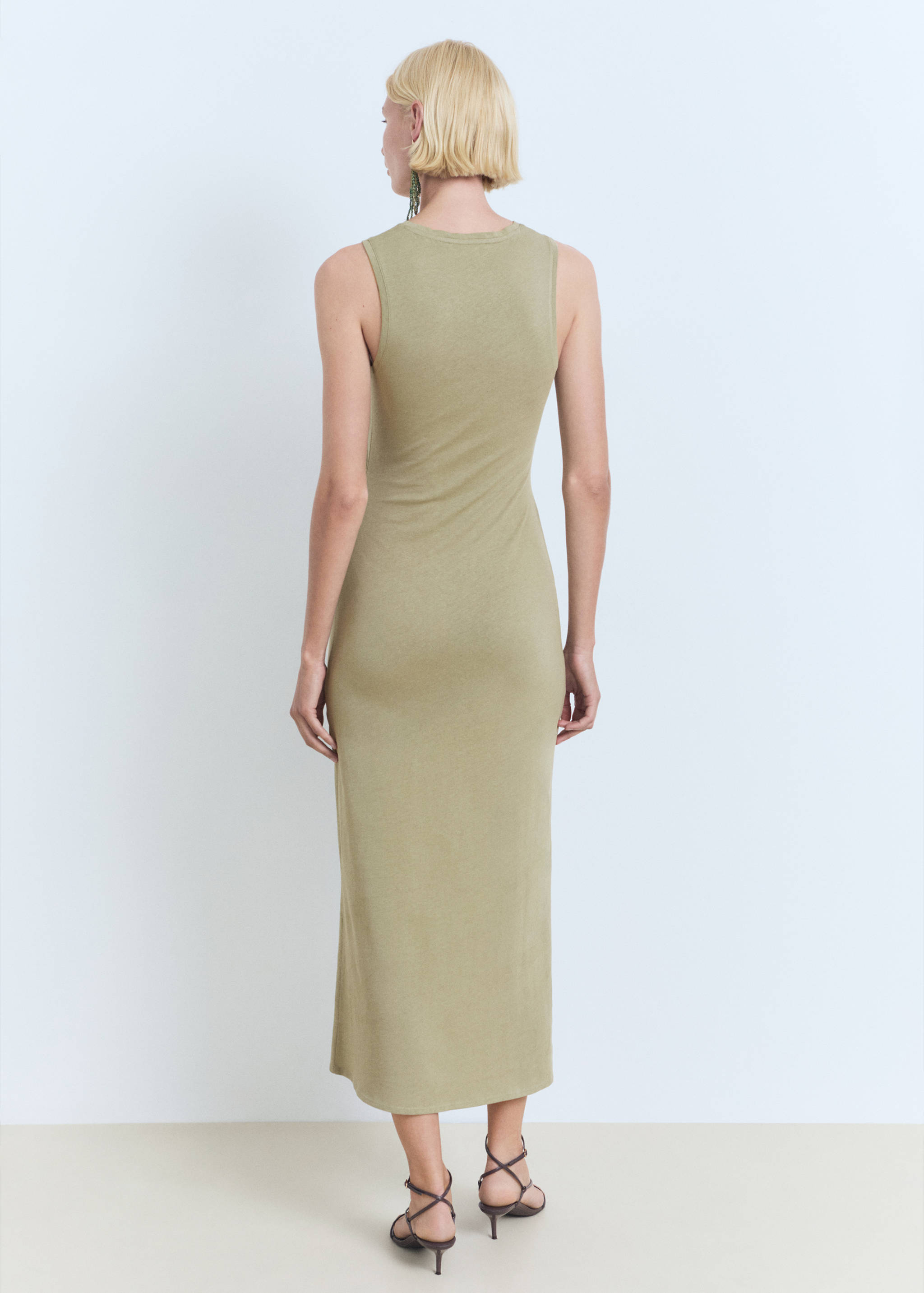 Vestit midi cotó nus - Revers de l'article