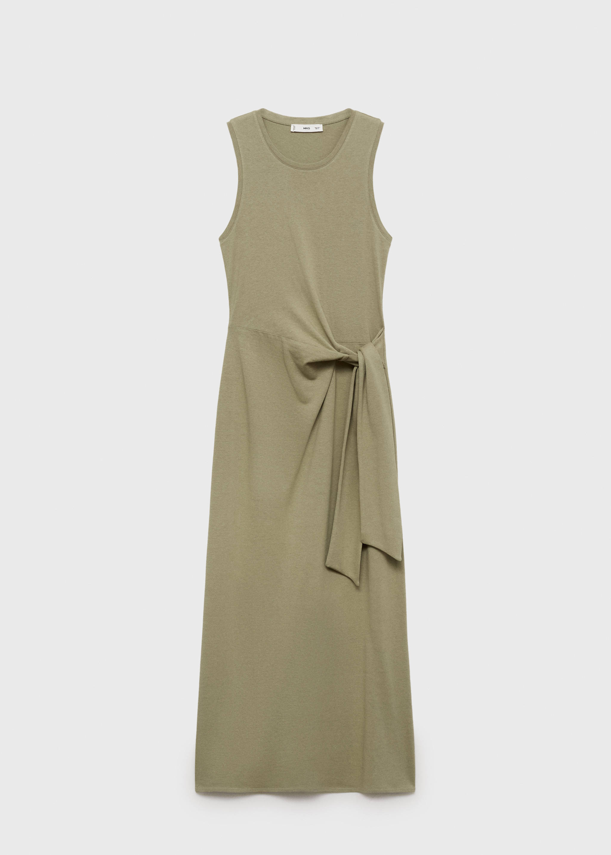 Cotton midi-dress with knot detail - Article without model