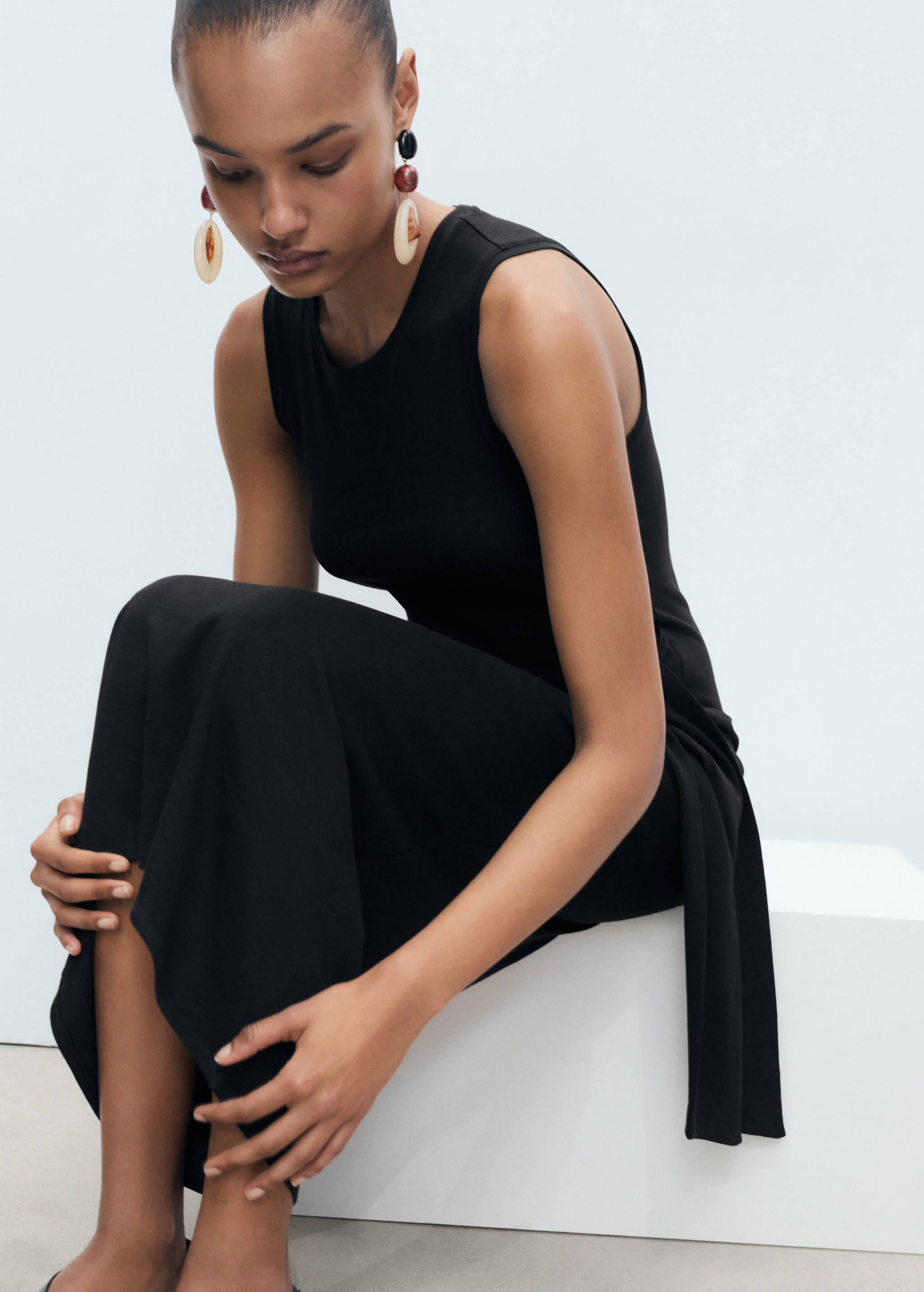 Vestit midi cotó nus - Detall de l'article 2