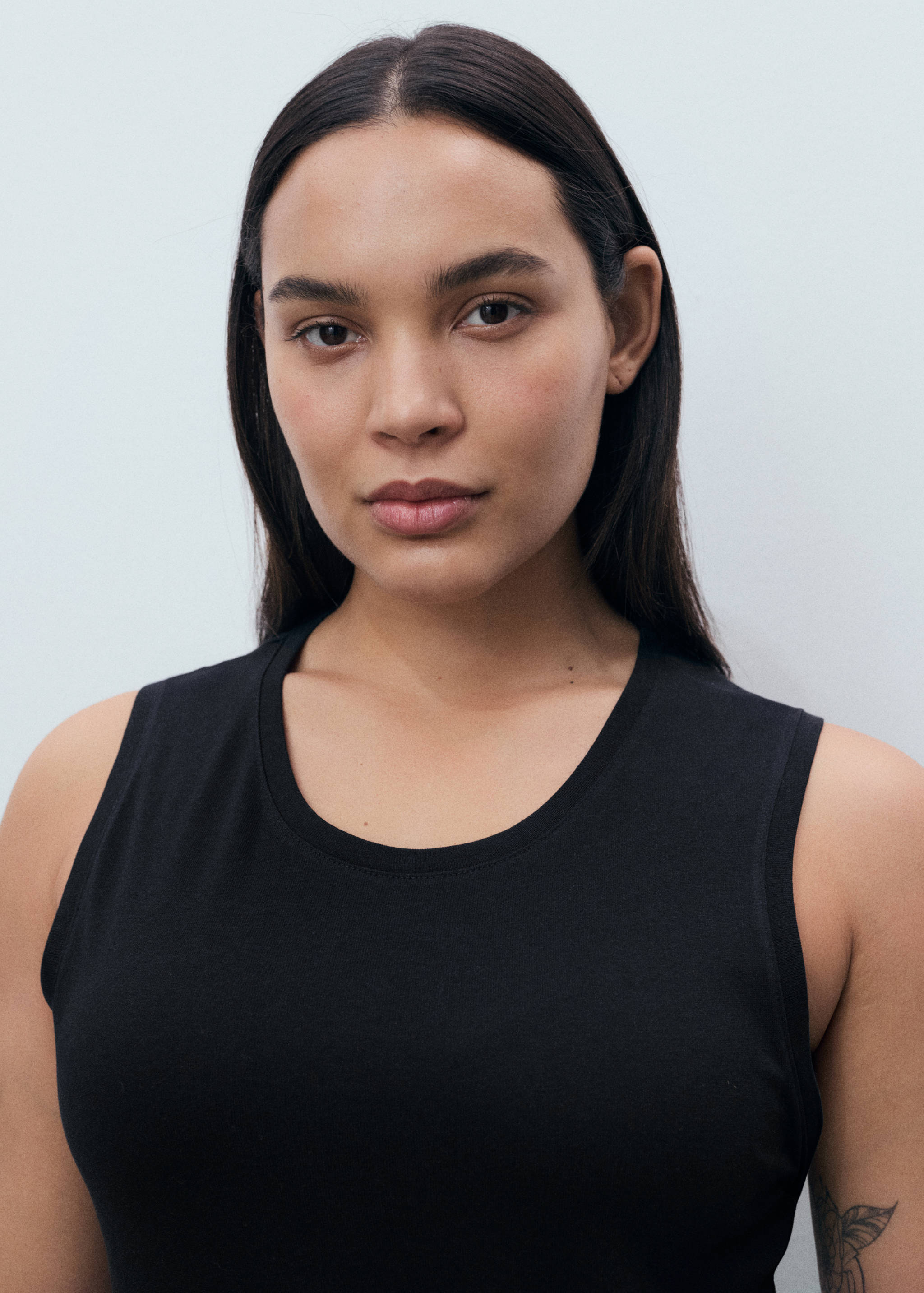 Vestit midi cotó nus - Detall de l'article 4