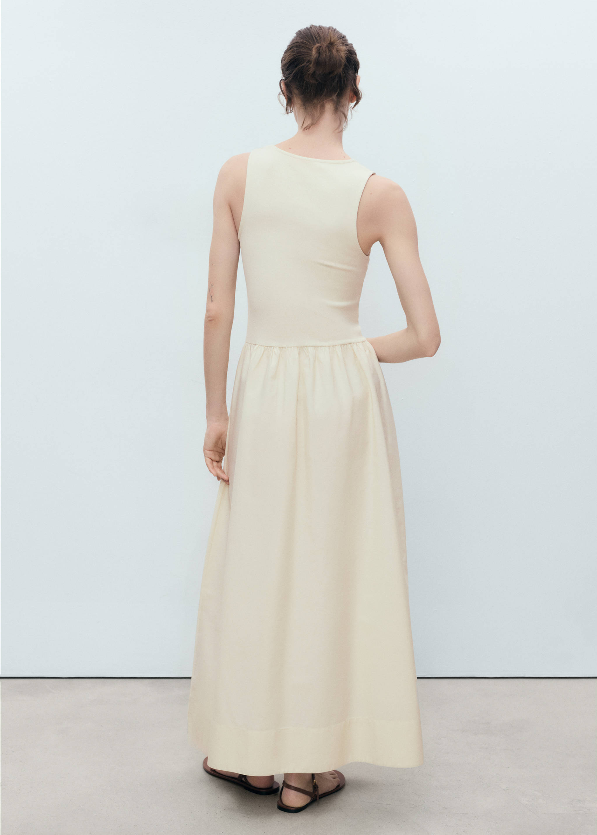 Robe évasée tissu combiné - Verso de l’article